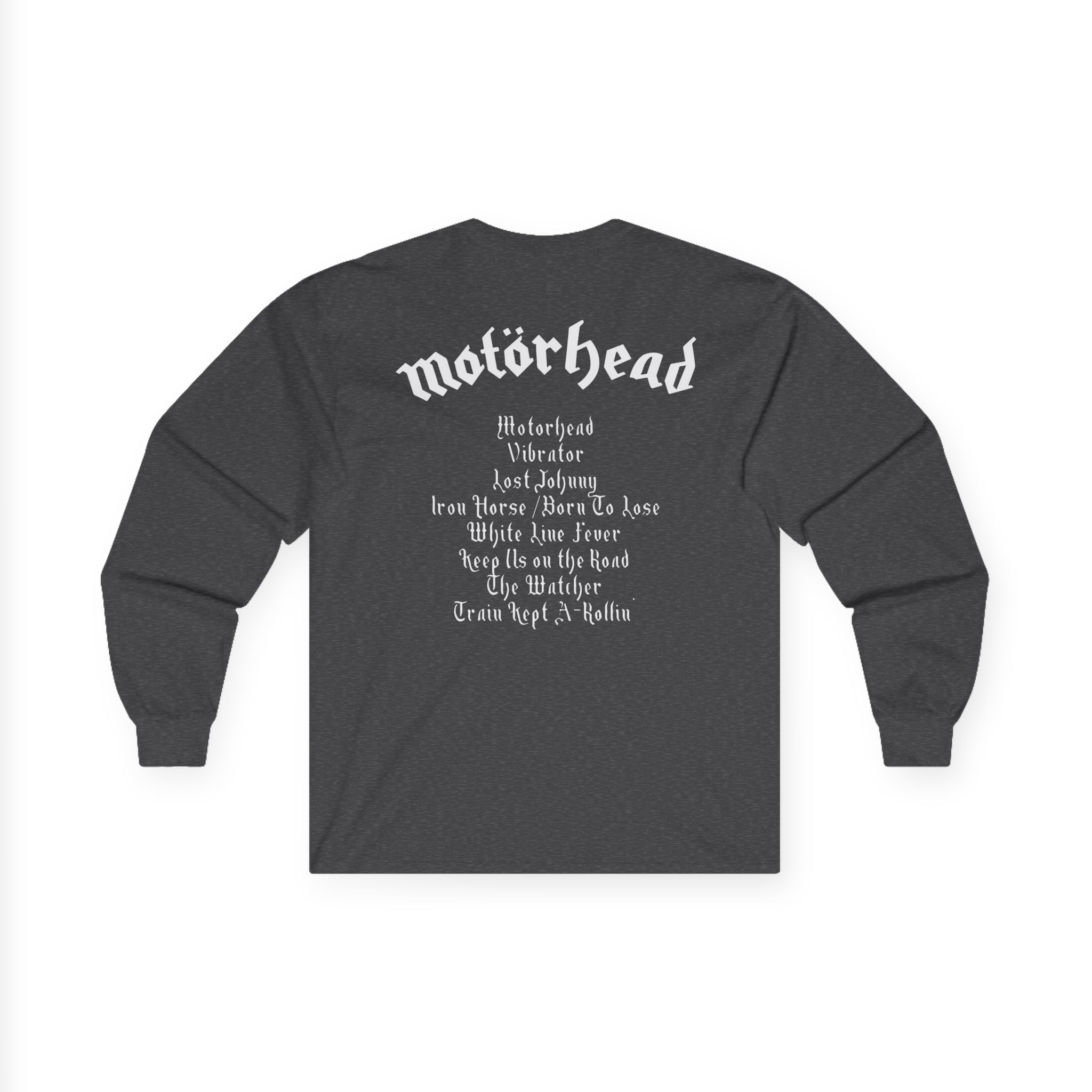 Lemmy Motörhead Tracklist Unisex Ultra Cotton Long Sleeve Tee