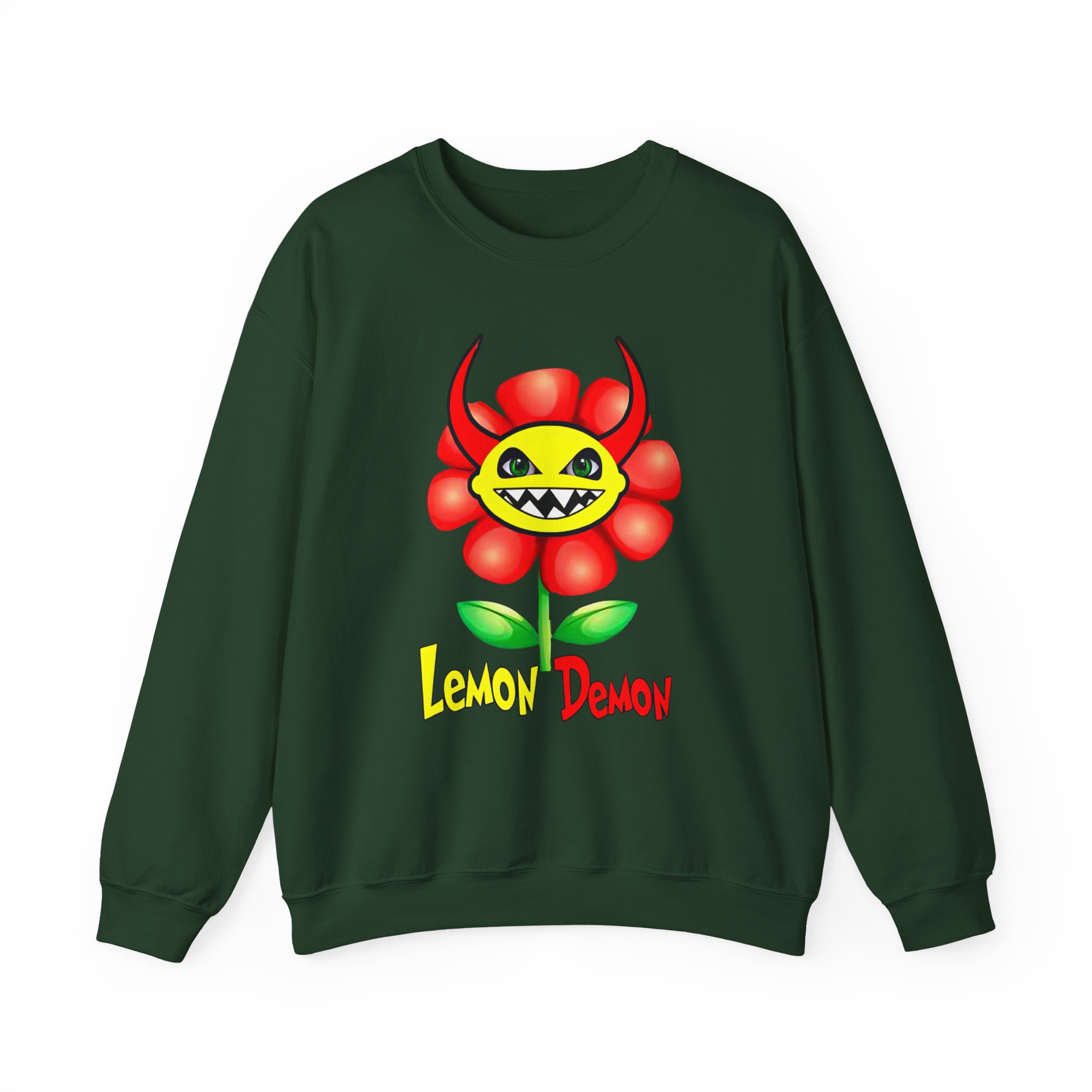 Lemon Demon Flower Unisex Heavy Blendâ„¢ Crewneck Sweatshirt