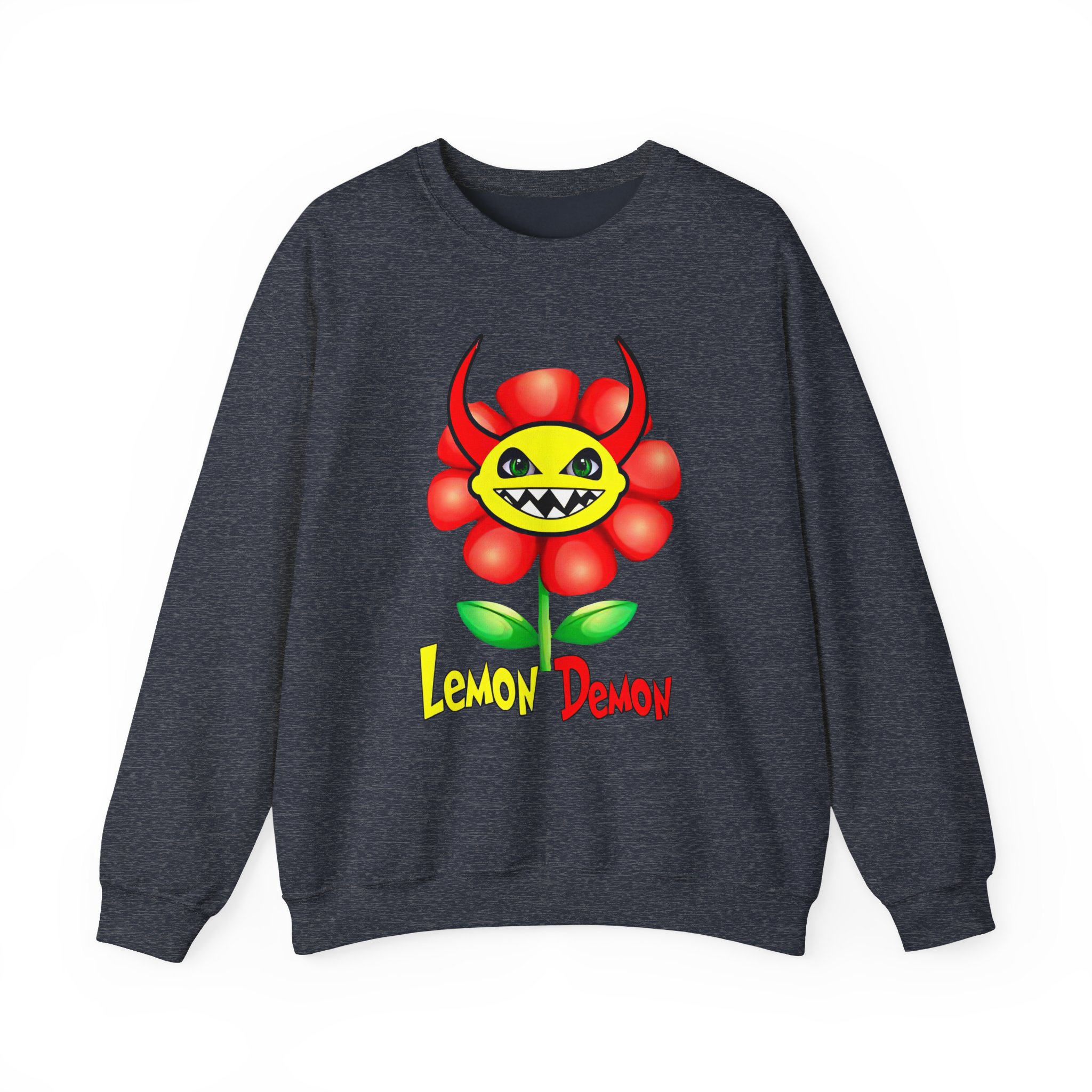 Lemon Demon Flower Unisex Heavy Blendâ„¢ Crewneck Sweatshirt