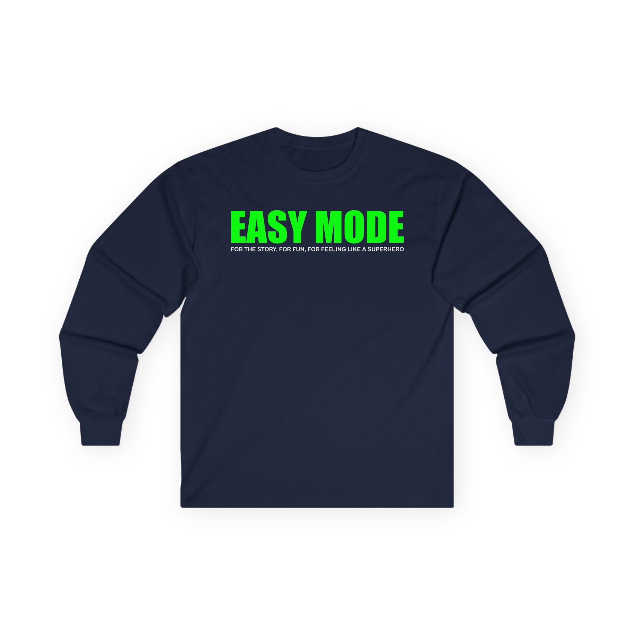 Mandjtv Easy Mode Unisex Ultra Cotton Long Sleeve Tee