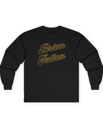 Brian Fallon Gold Text Unisex Ultra Cotton Long Sleeve Tee
