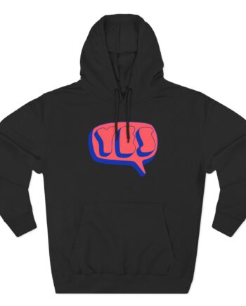 Yes Word Bubble Three-Panel Fleece Hoodie