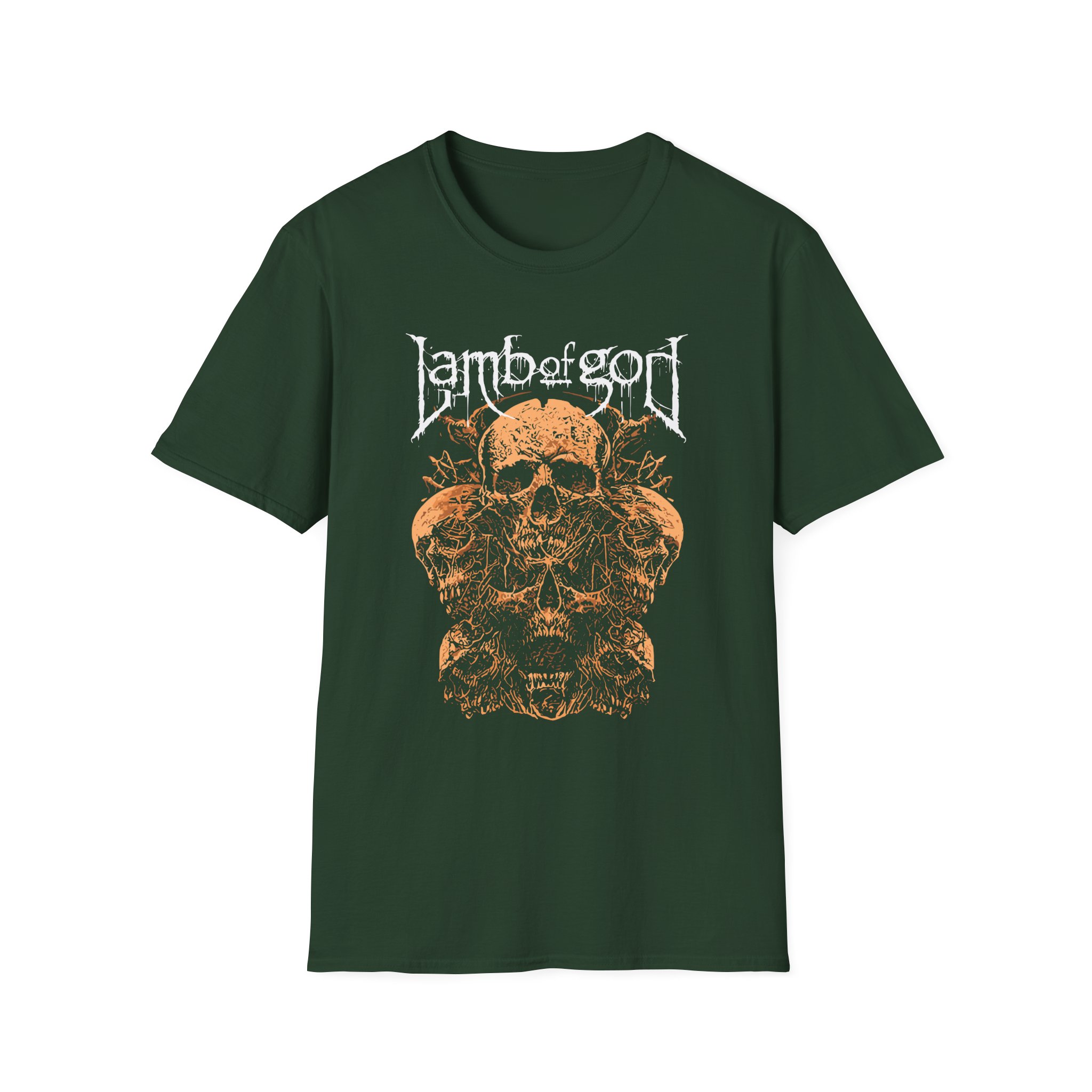 Lamb of God Rooted Skull Unisex Softstyle T-Shirt