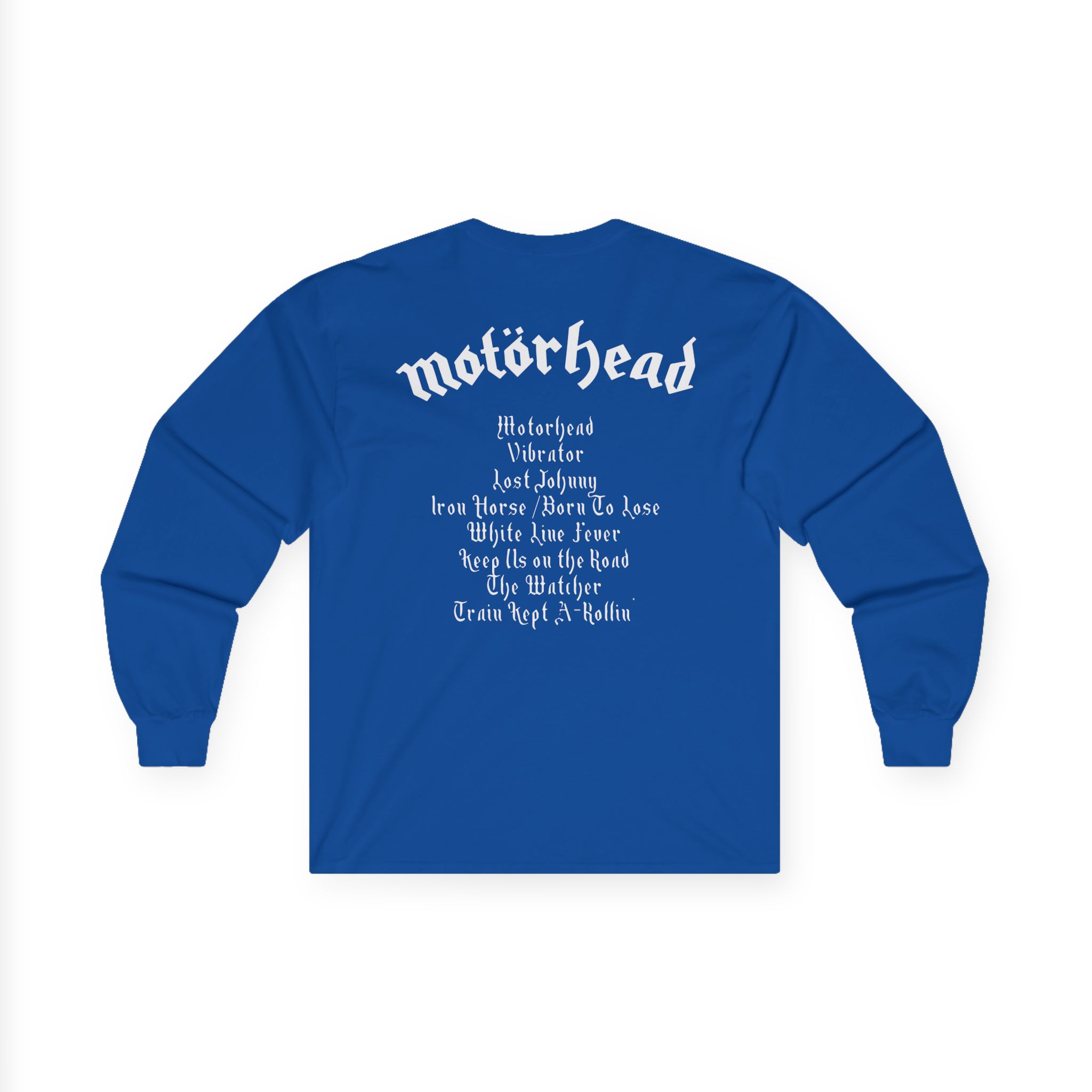 Lemmy Motörhead Tracklist Unisex Ultra Cotton Long Sleeve Tee