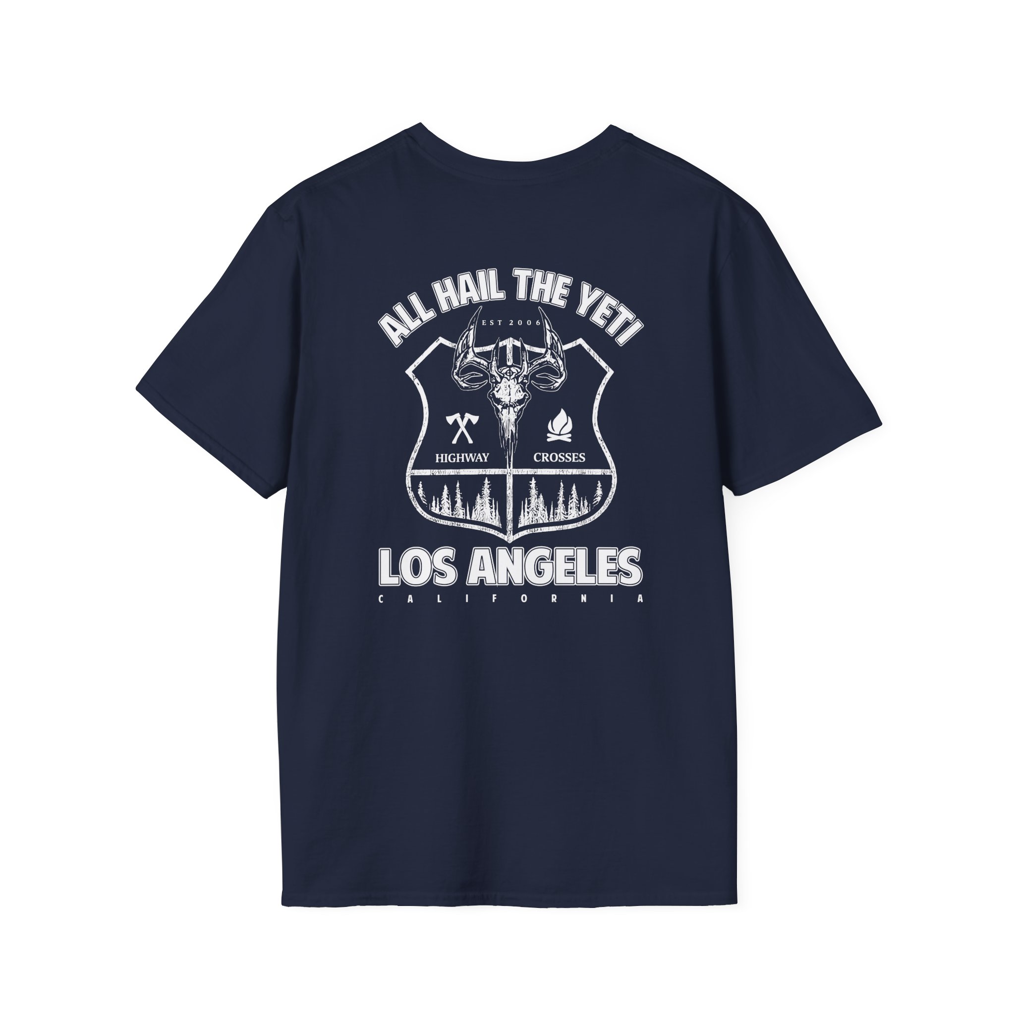 All Hail the Yeti Highway Crosses Unisex Softstyle T-Shirt