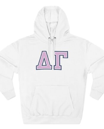 Delta Gamma Chenille Letter Three-Panel Fleece Hoodie