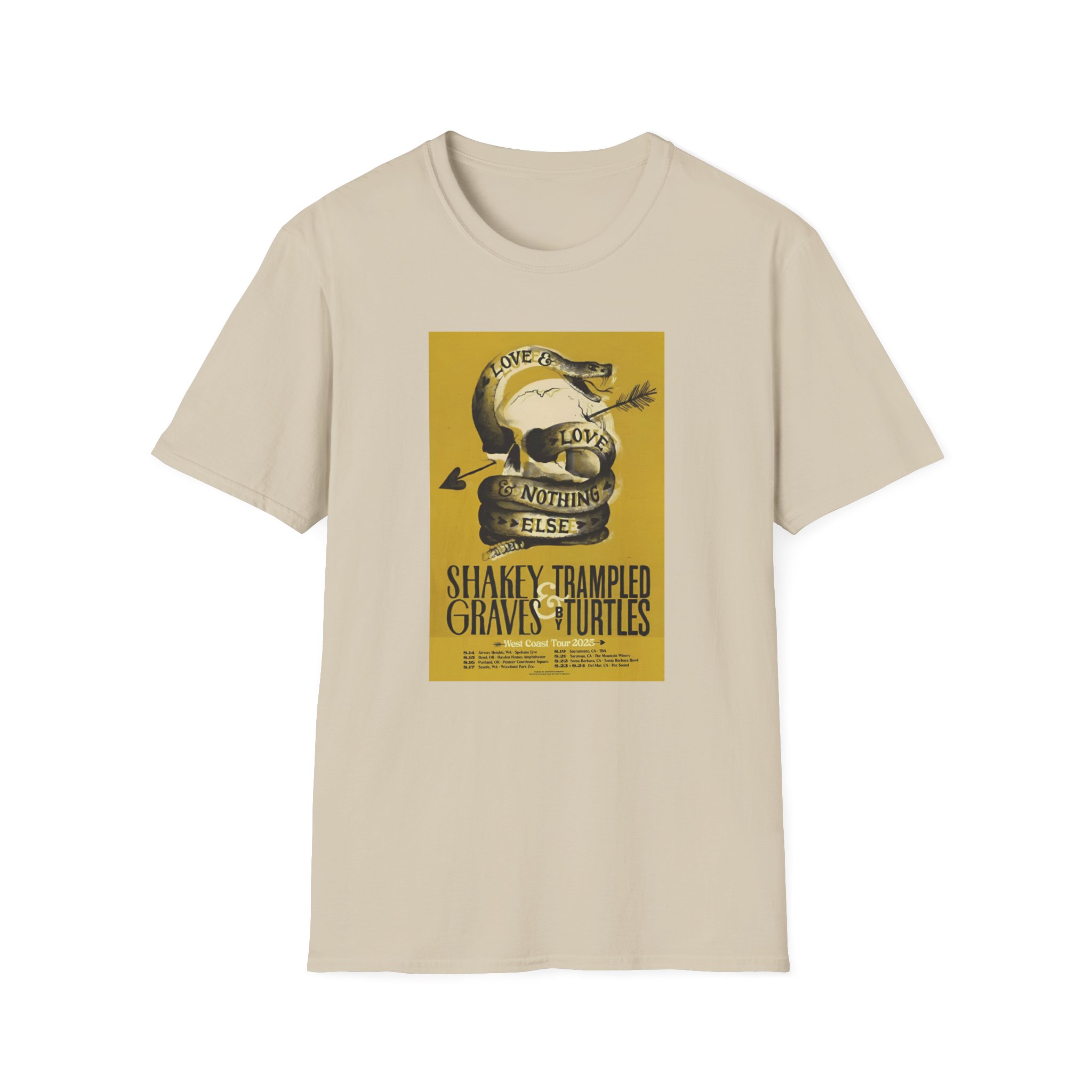 Shakey Graves West Coast Tour Unisex Softstyle T-Shirt