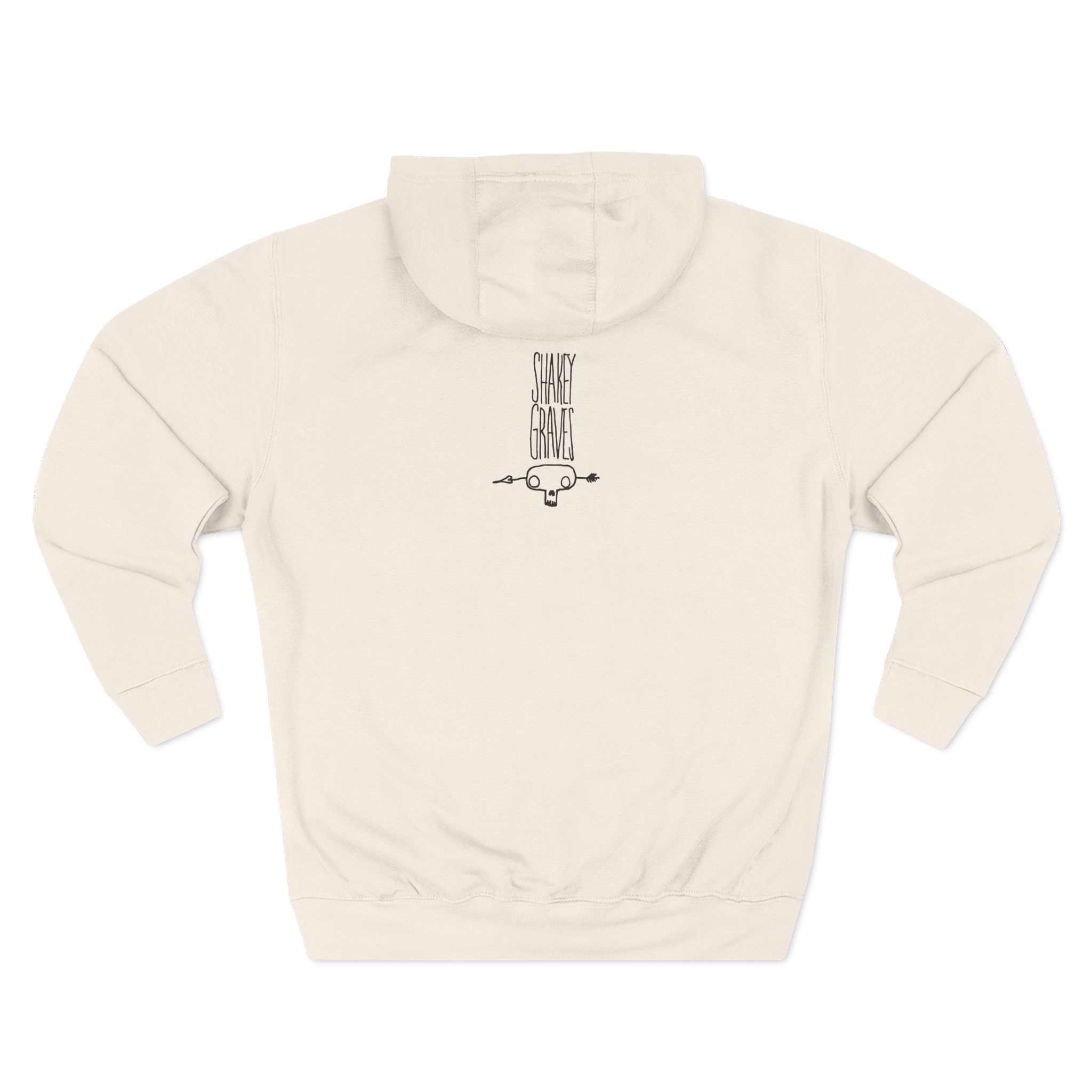 Shakey Graves SKULL Three-Panel Fleece Hoodie