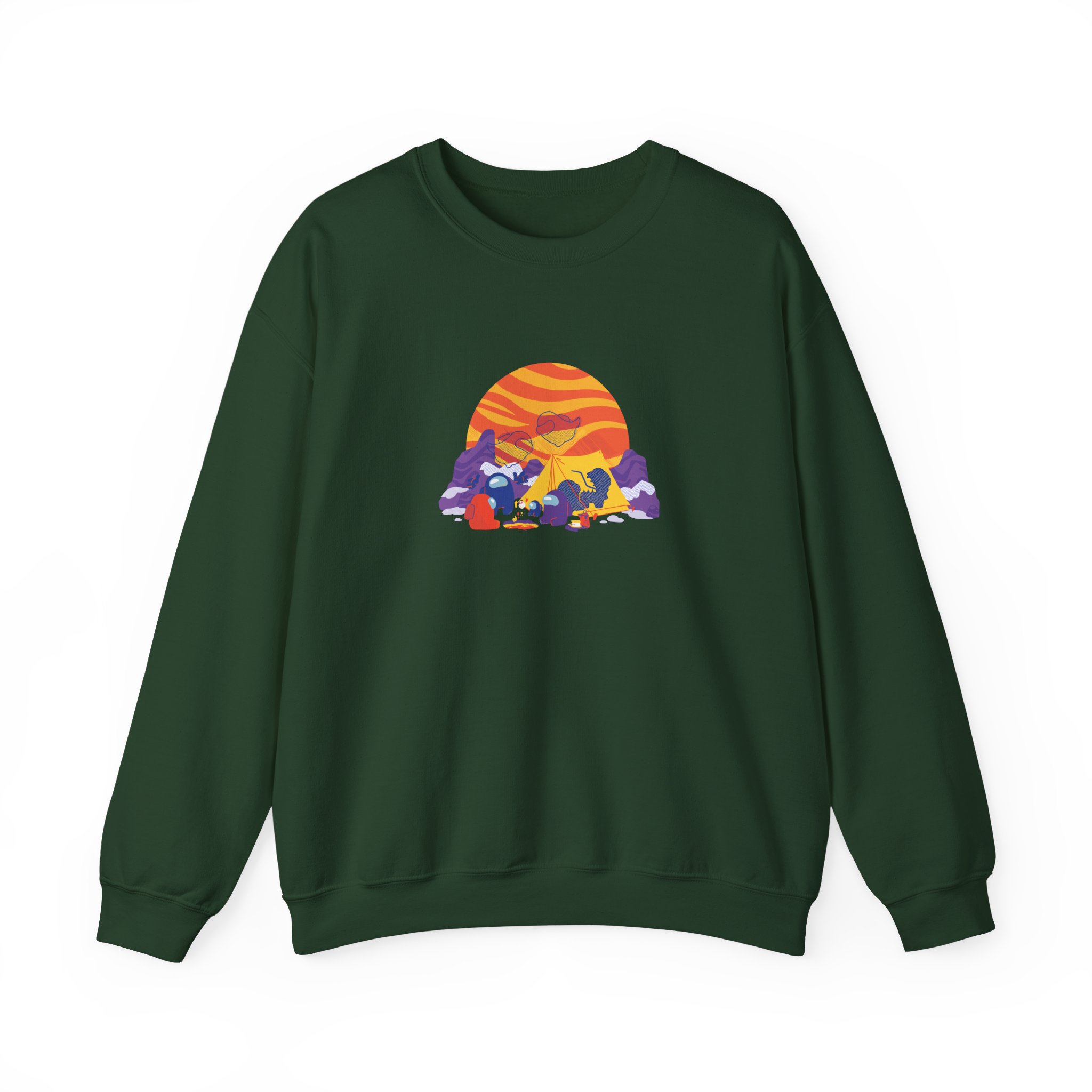 Among Us Polus Camping Unisex Heavy Blendâ„¢ Crewneck Sweatshirt