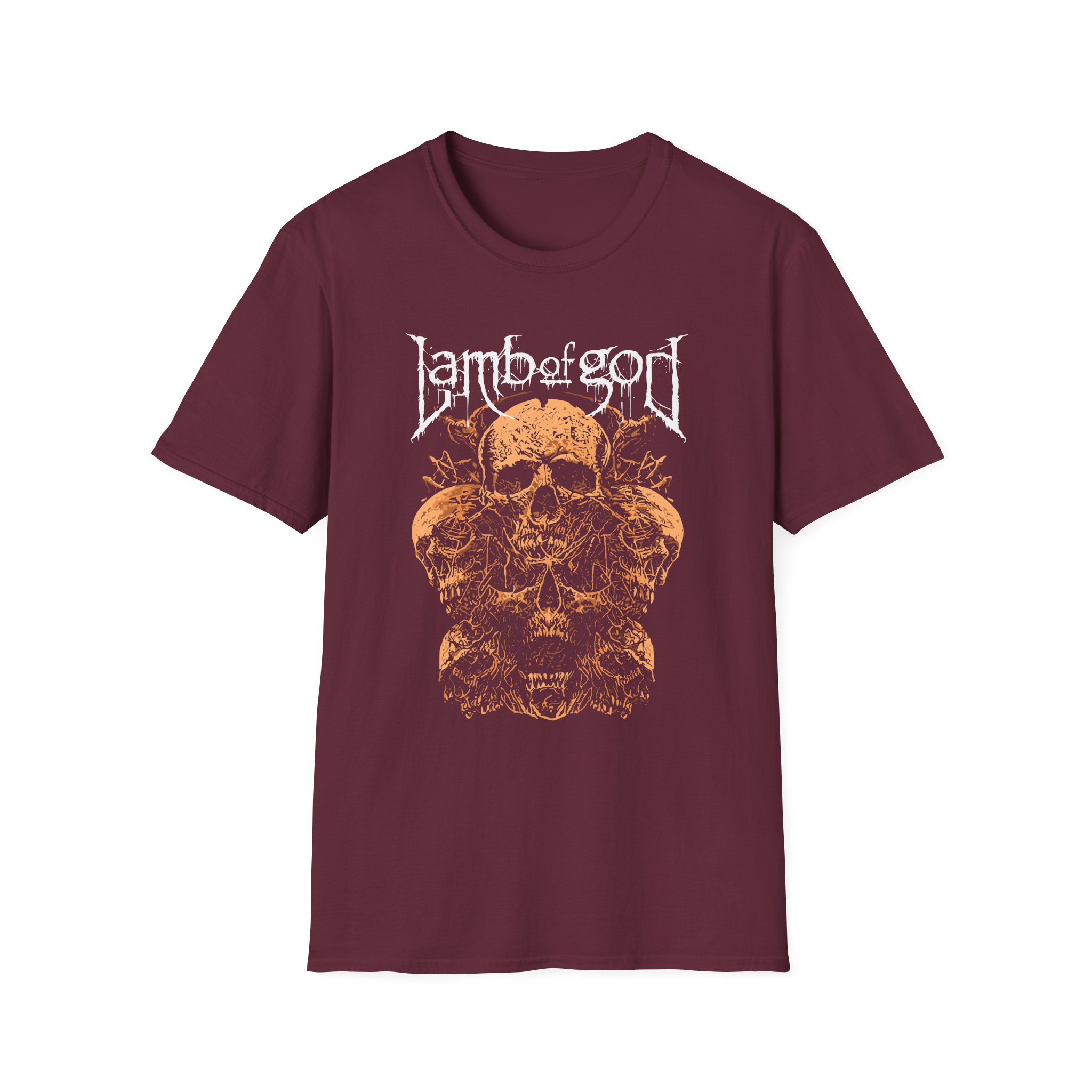 Lamb of God Rooted Skull Unisex Softstyle T-Shirt