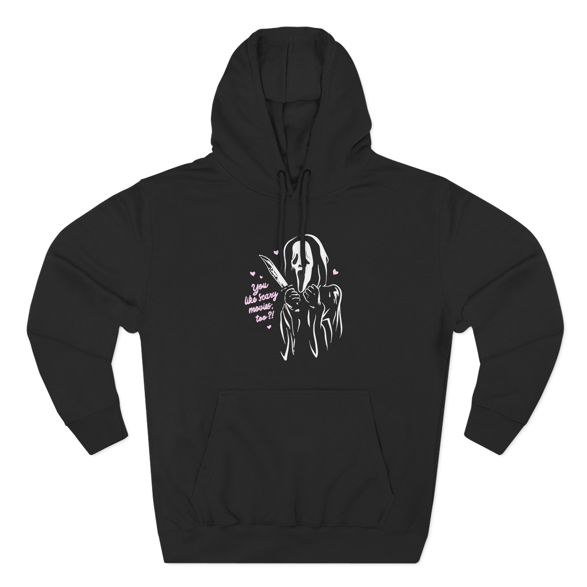 Ghostface You Like Scary Movies Too? Three-Panel Fleece Hoodie