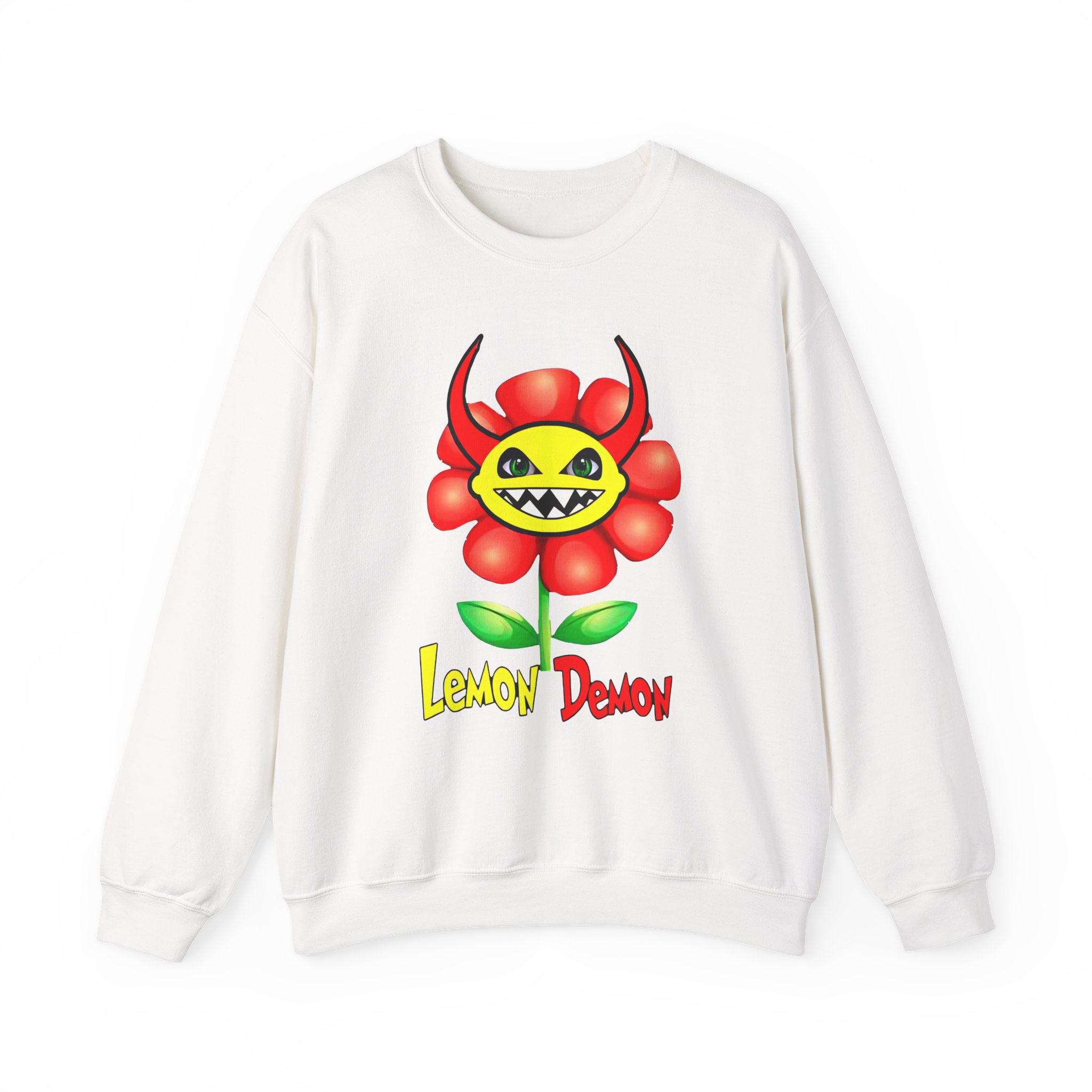 Lemon Demon Flower Unisex Heavy Blendâ„¢ Crewneck Sweatshirt