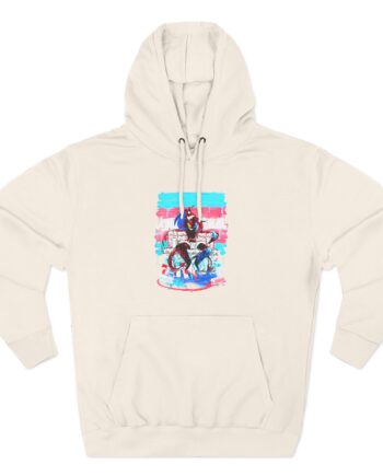 Helluva Boss Sallie May Micro Ribbed Three-Panel Fleece Hoodie