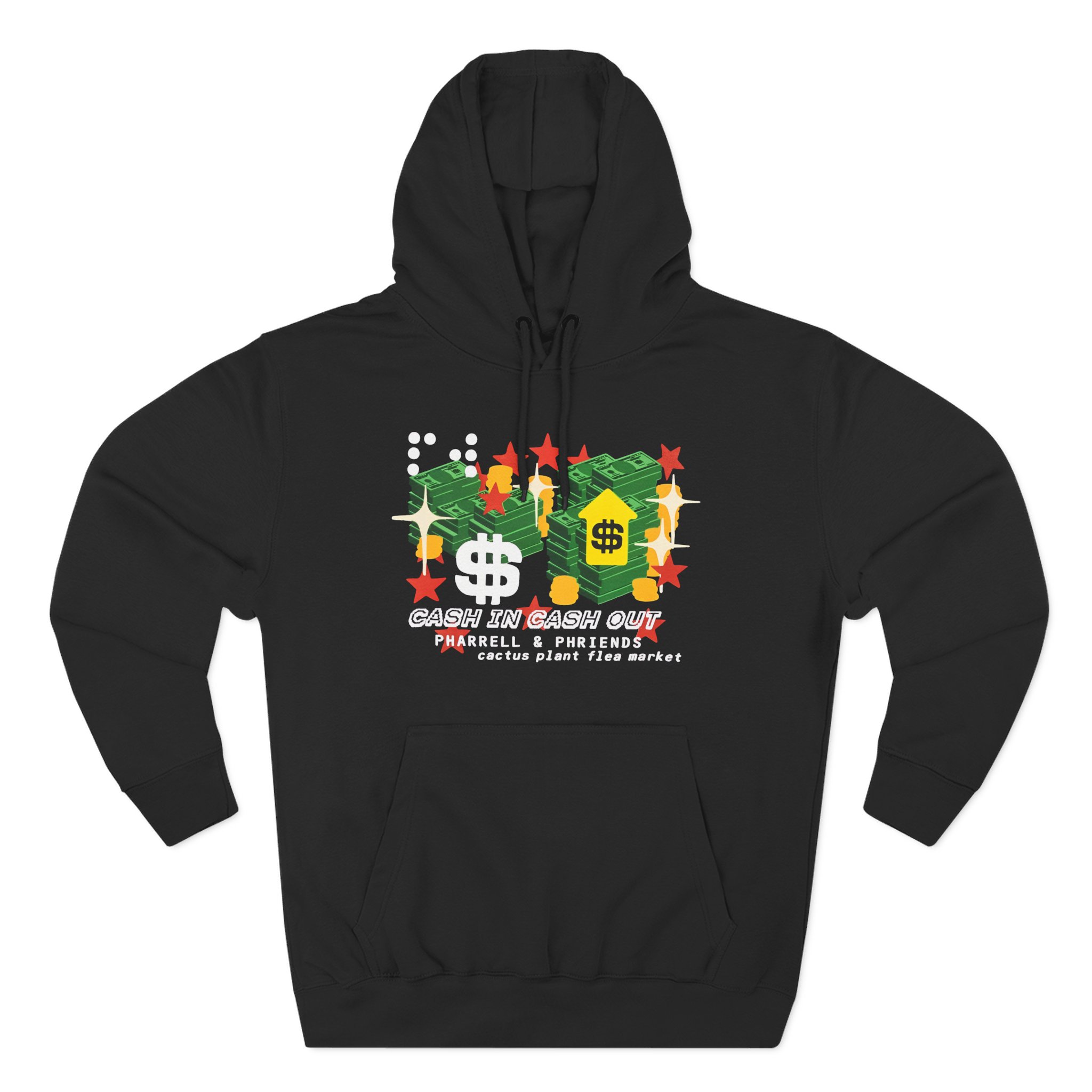 Pharrell Williams Cash in Cash Out Three-Panel Fleece Hoodie