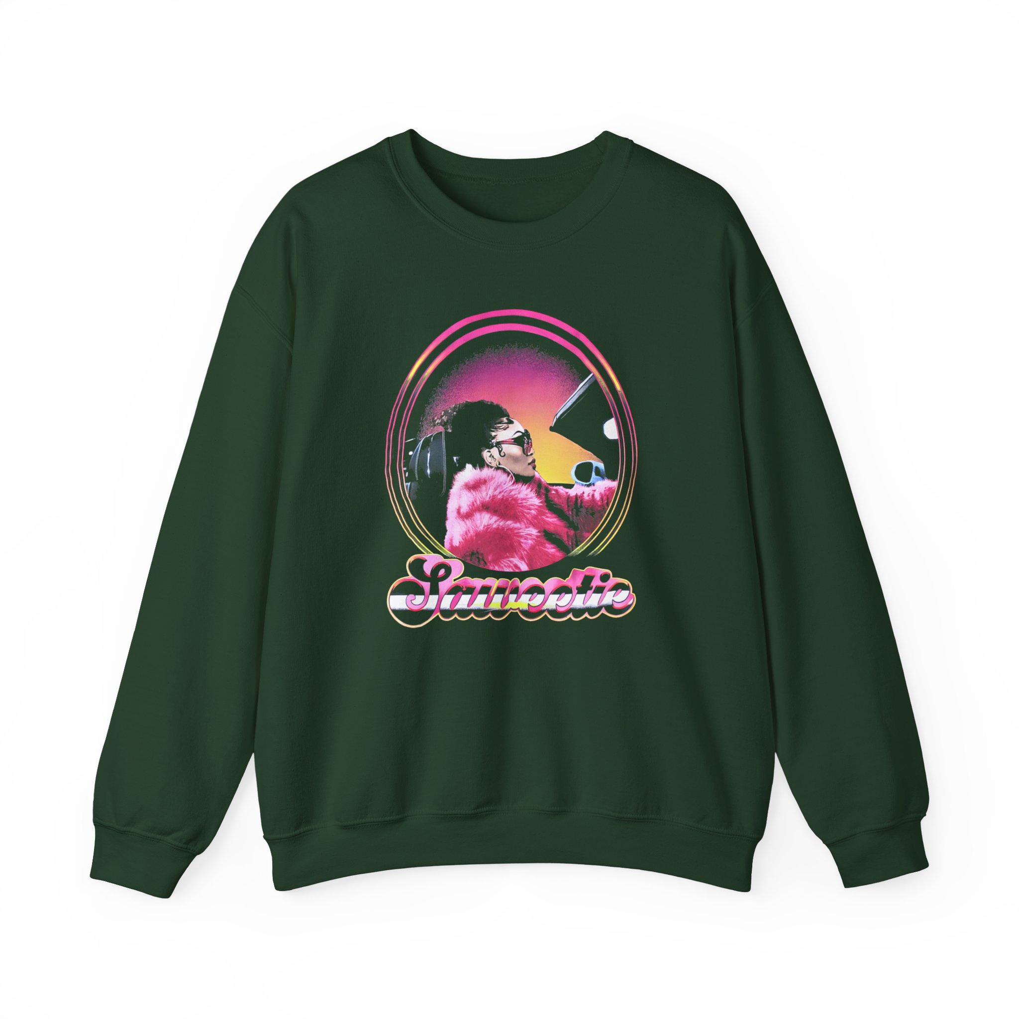 Saweetie Ridin' Around Unisex Heavy Blend Crewneck Sweatshirt