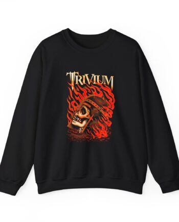 Trivium Flaming Skull Unisex Heavy Blend™ Crewneck Sweatshirt