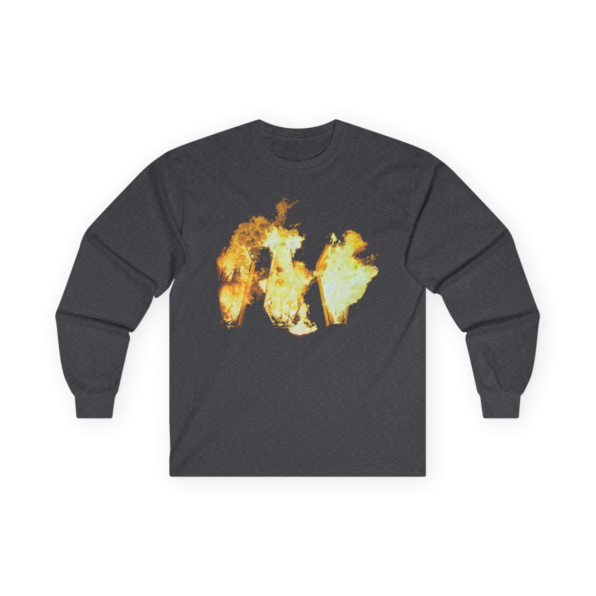 Show Me the Body Flaming Coffins Unisex Ultra Cotton Long Sleeve Tee