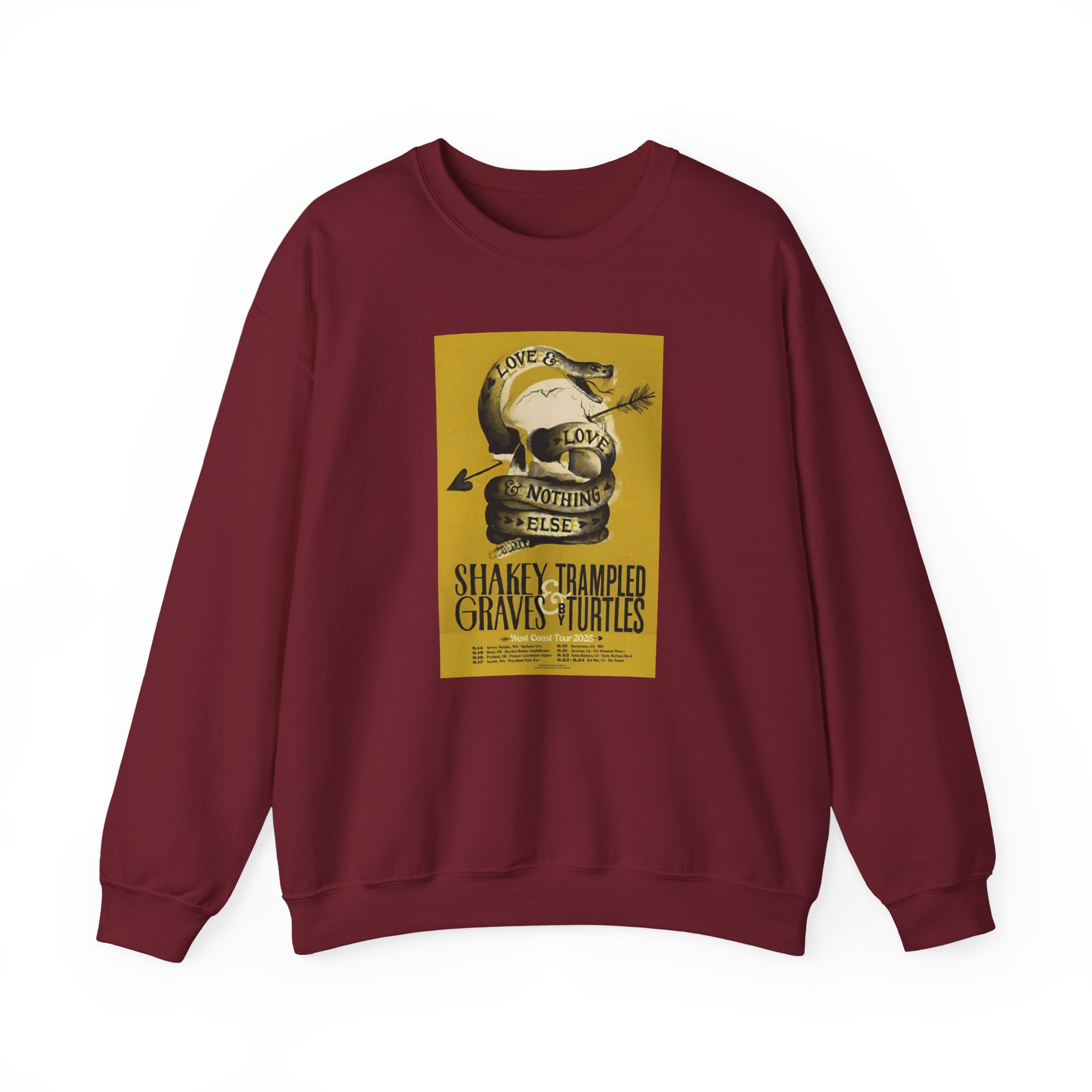 Shakey Graves West Coast Tour Unisex Heavy Blendâ„¢ Crewneck Sweatshirt