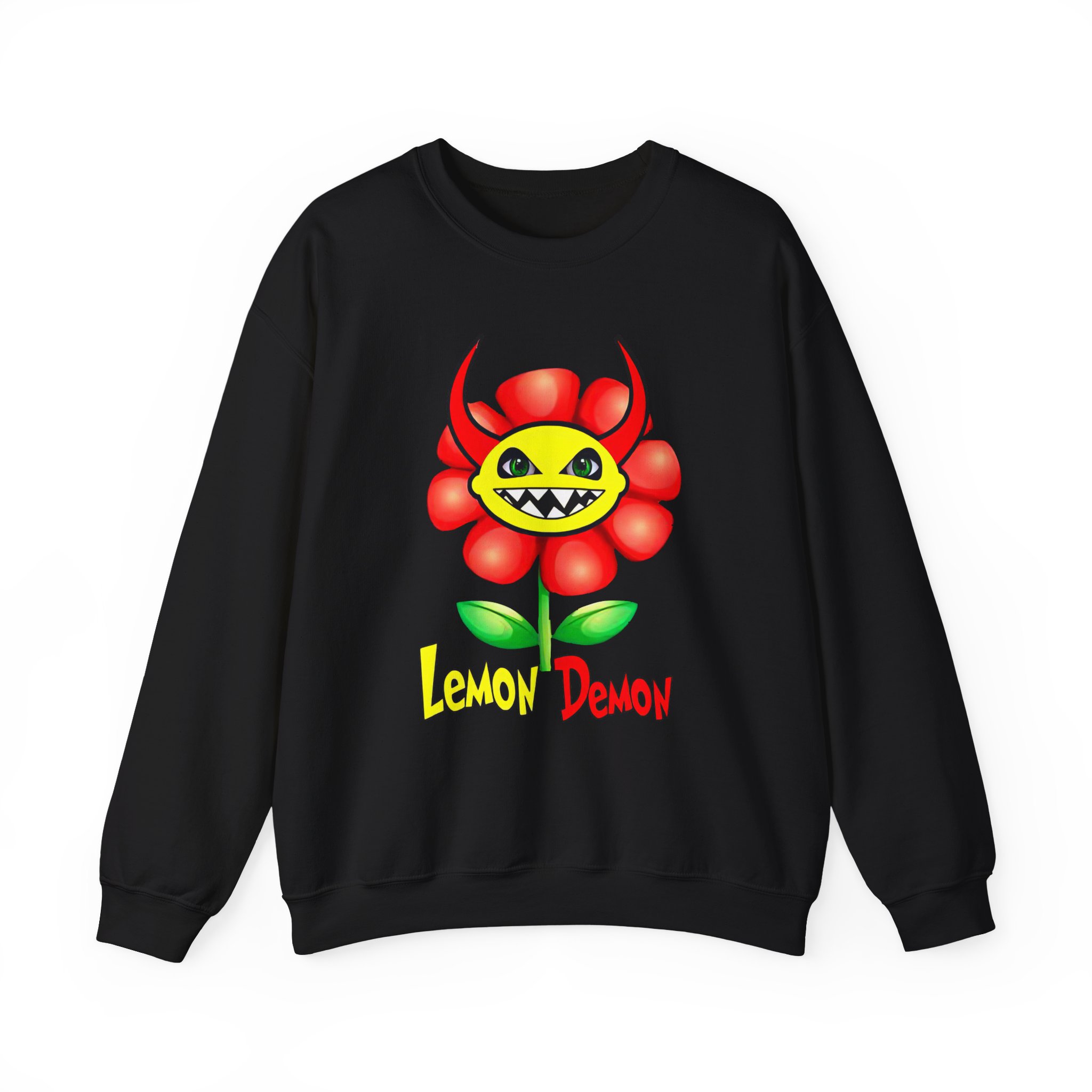 Lemon Demon Flower Unisex Heavy Blendâ„¢ Crewneck Sweatshirt