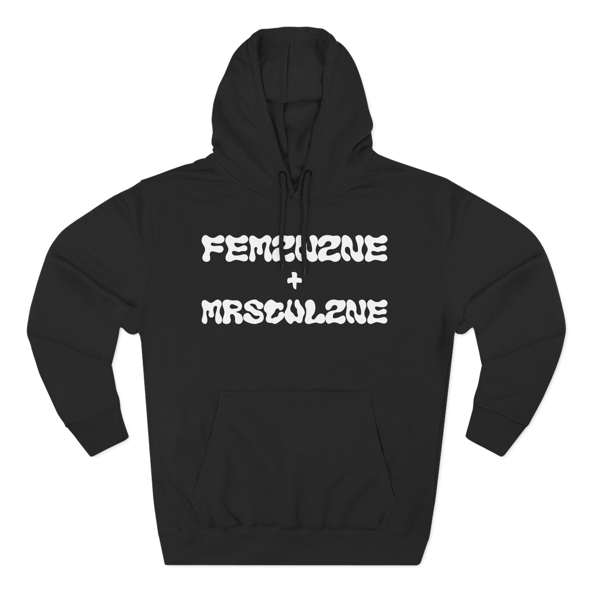 Marina Feminine Masculine Three-Panel Fleece Hoodie