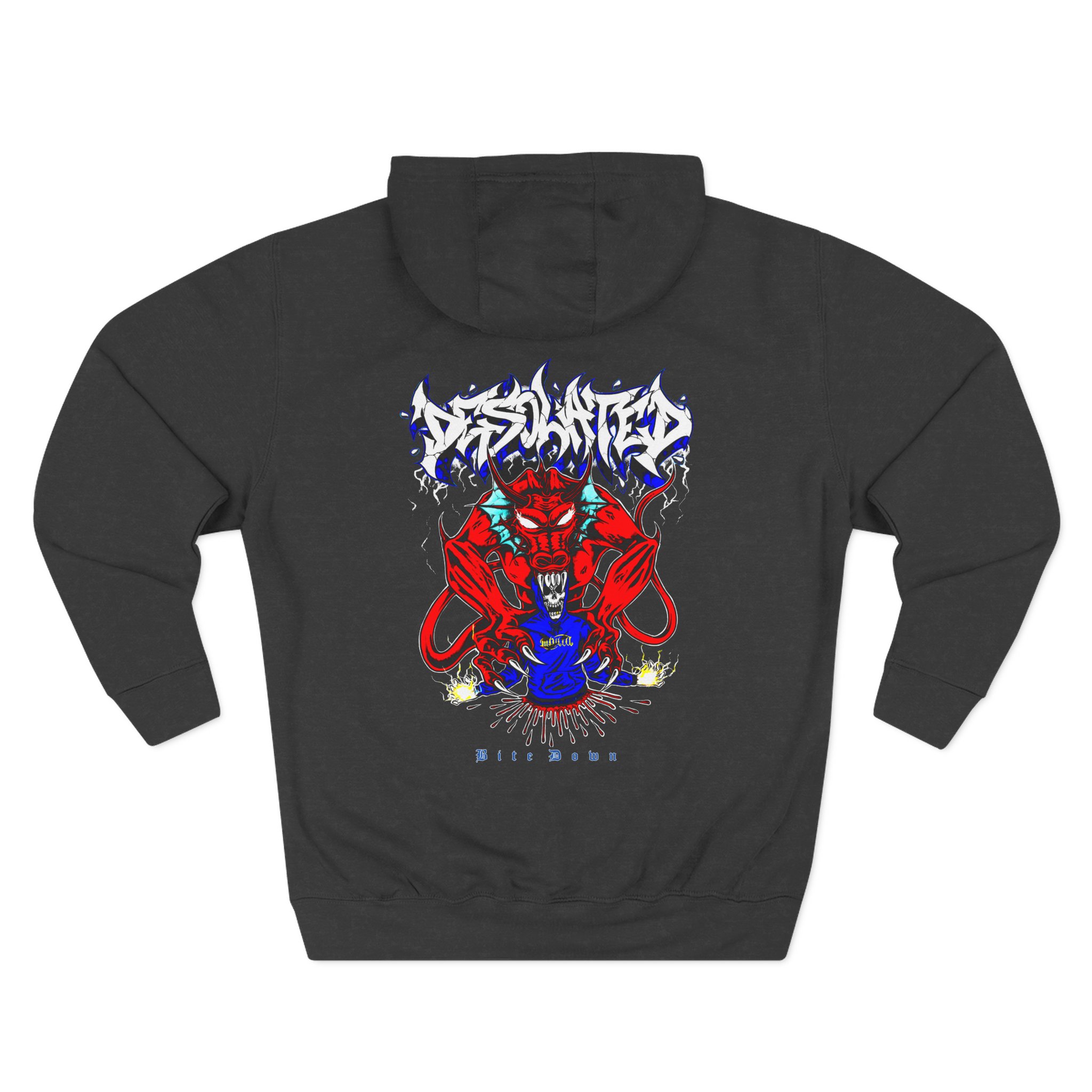Desolated Devil Three-Panel Fleece Hoodie