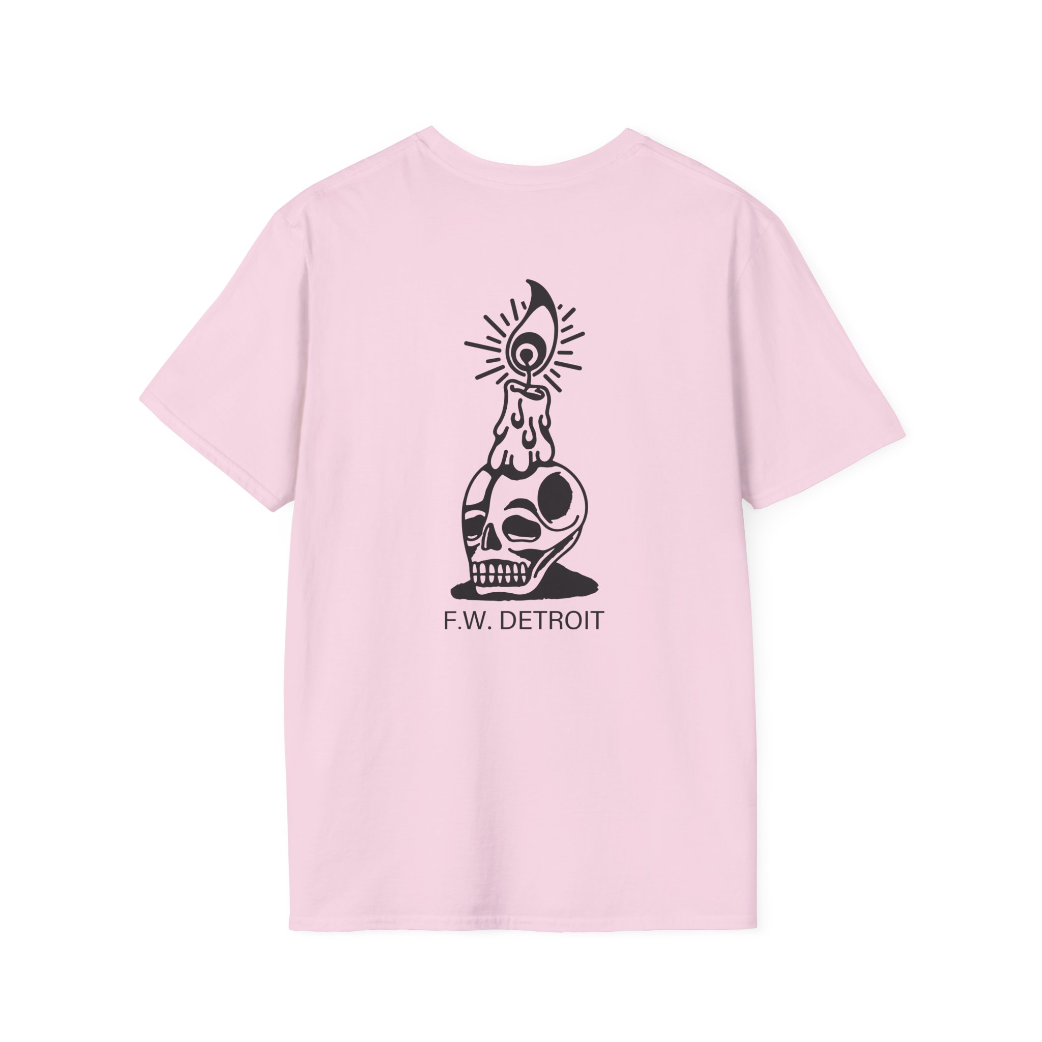 Fireworks Skull Unisex Softstyle T-Shirt