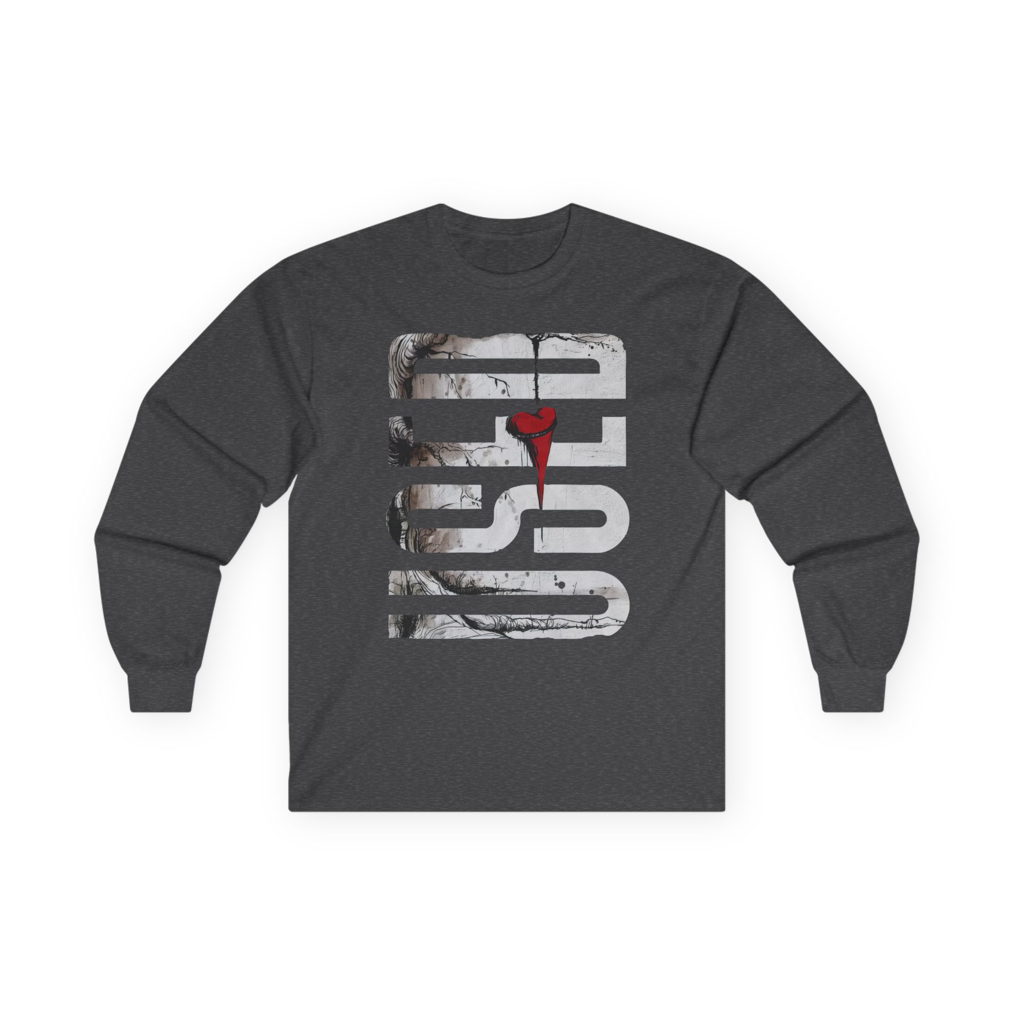 The Used Vertical Heart Unisex Ultra Cotton Long Sleeve Tee