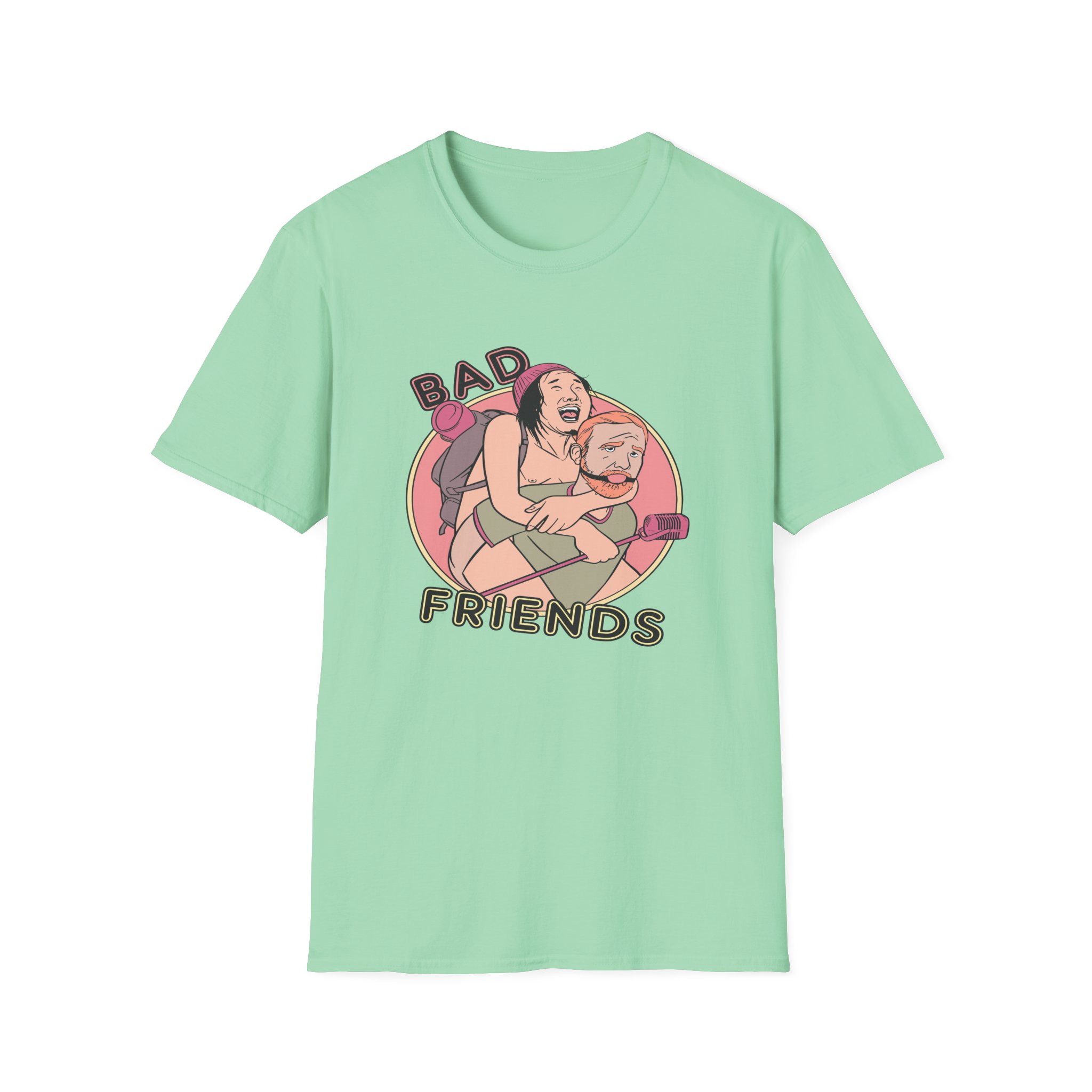 Andrew Santino Piggy Back Bad Friends Podcast Unisex Softstyle T-Shirt