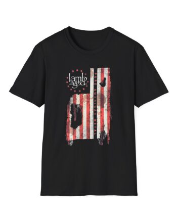 Lamb of God Pure American Metal Flag Unisex Softstyle T-Shirt
