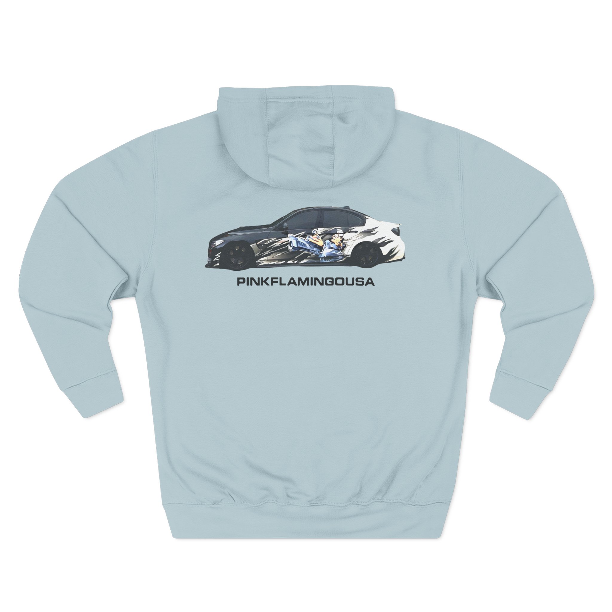 Xavier Wulf Pinkflamingousa Three-Panel Fleece Hoodie