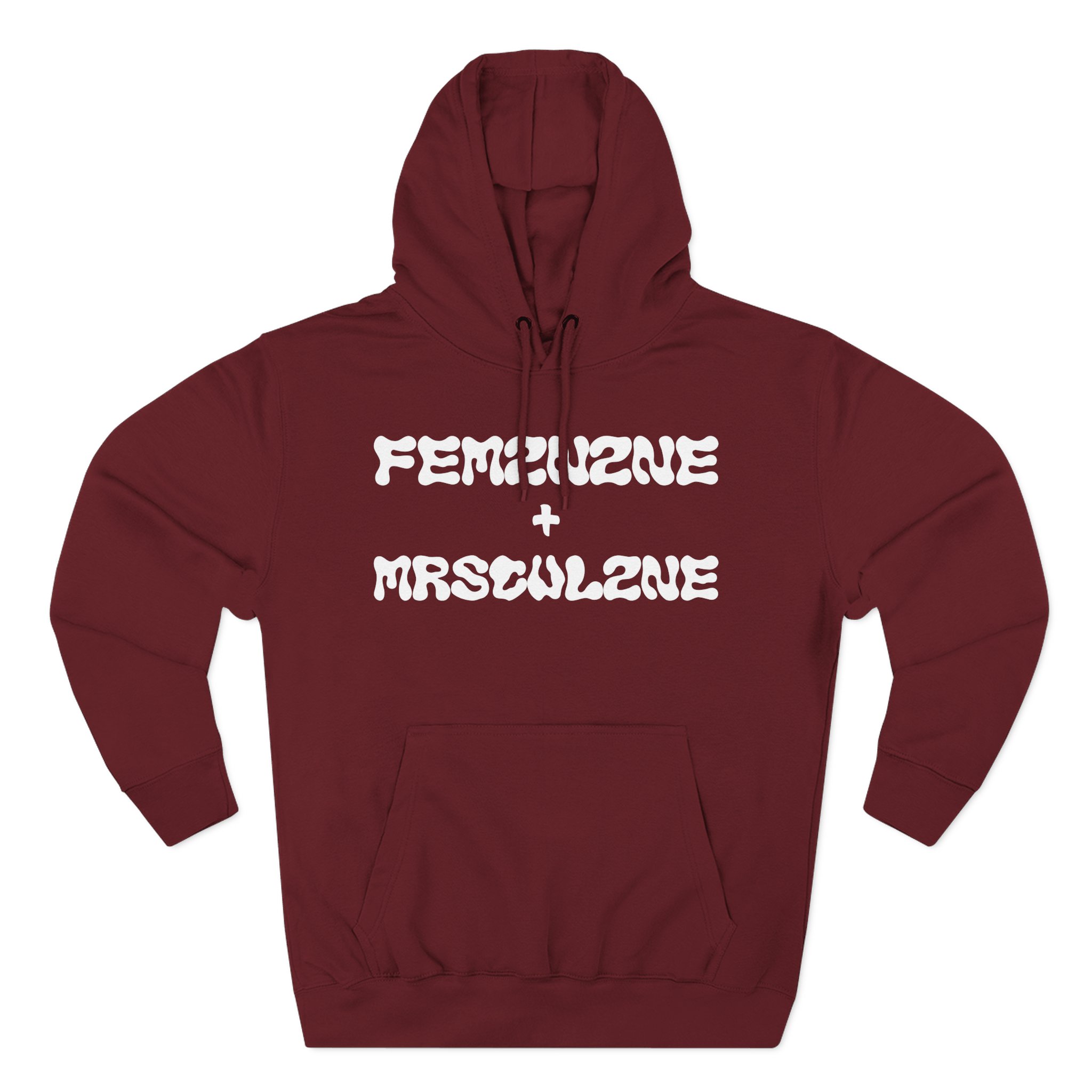 Marina Feminine Masculine Three-Panel Fleece Hoodie