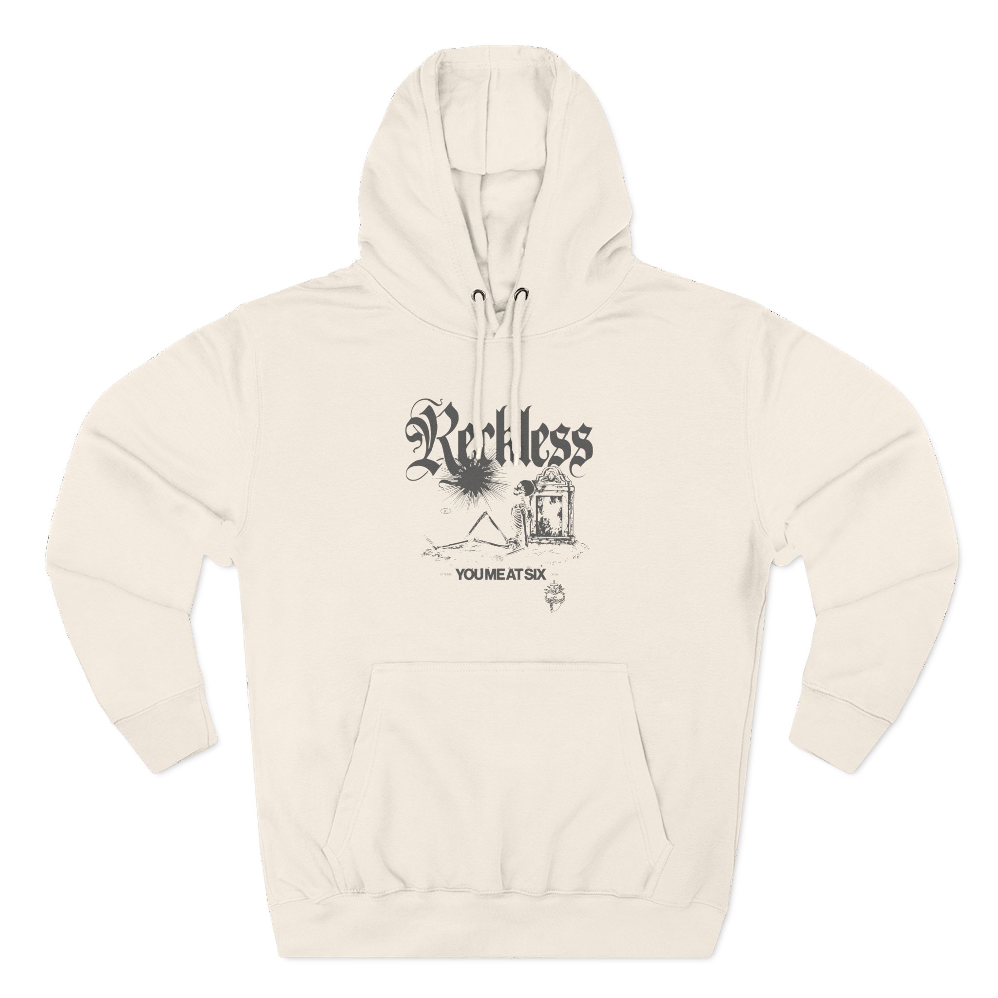 You Me at Six Reckless Three-Panel Fleece Hoodie
