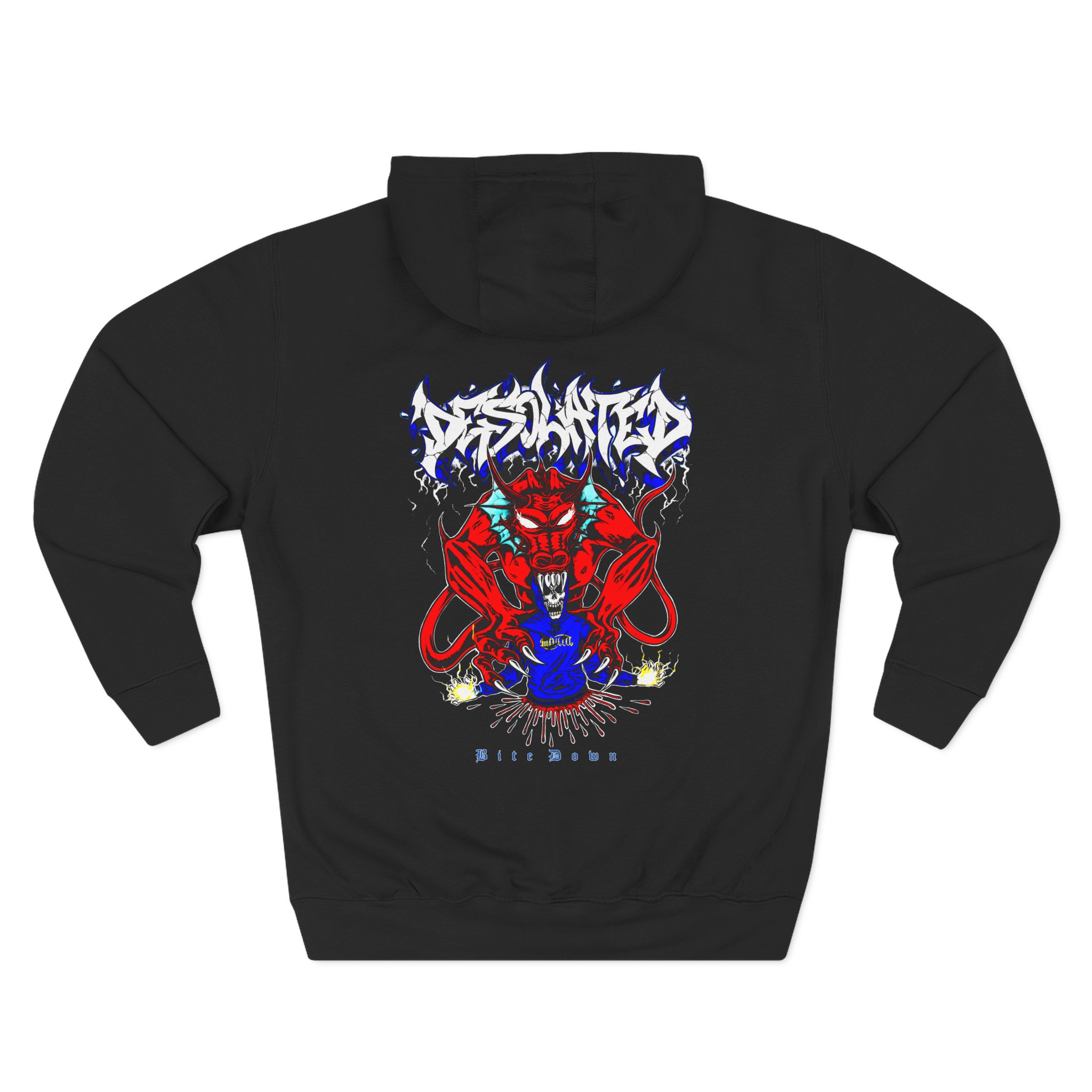 Desolated Devil Three-Panel Fleece Hoodie