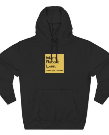 Mac Demarco Label Logo Three-Panel Fleece Hoodie