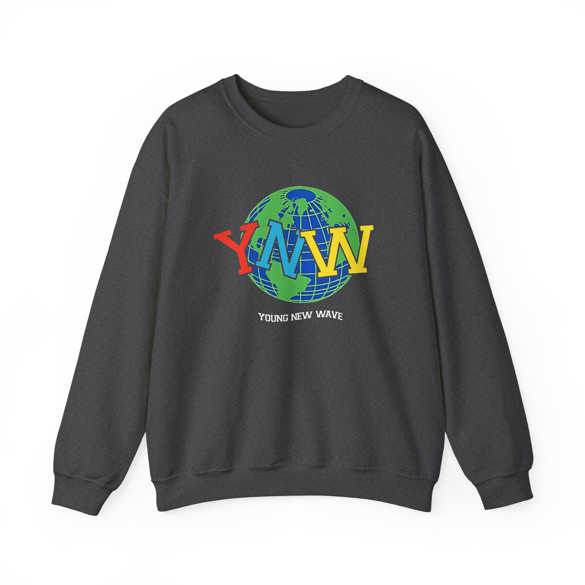 YNW Melly globe Unisex Heavy Blendâ„¢ Crewneck Sweatshirt