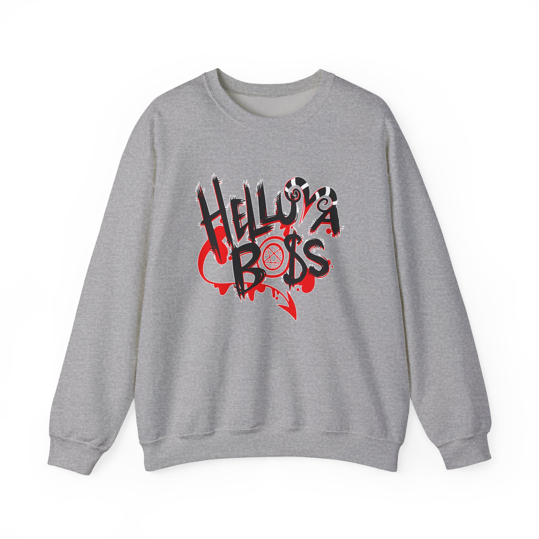 Helluva Boss Logo Unisex Heavy Blendâ„¢ Crewneck Sweatshirt