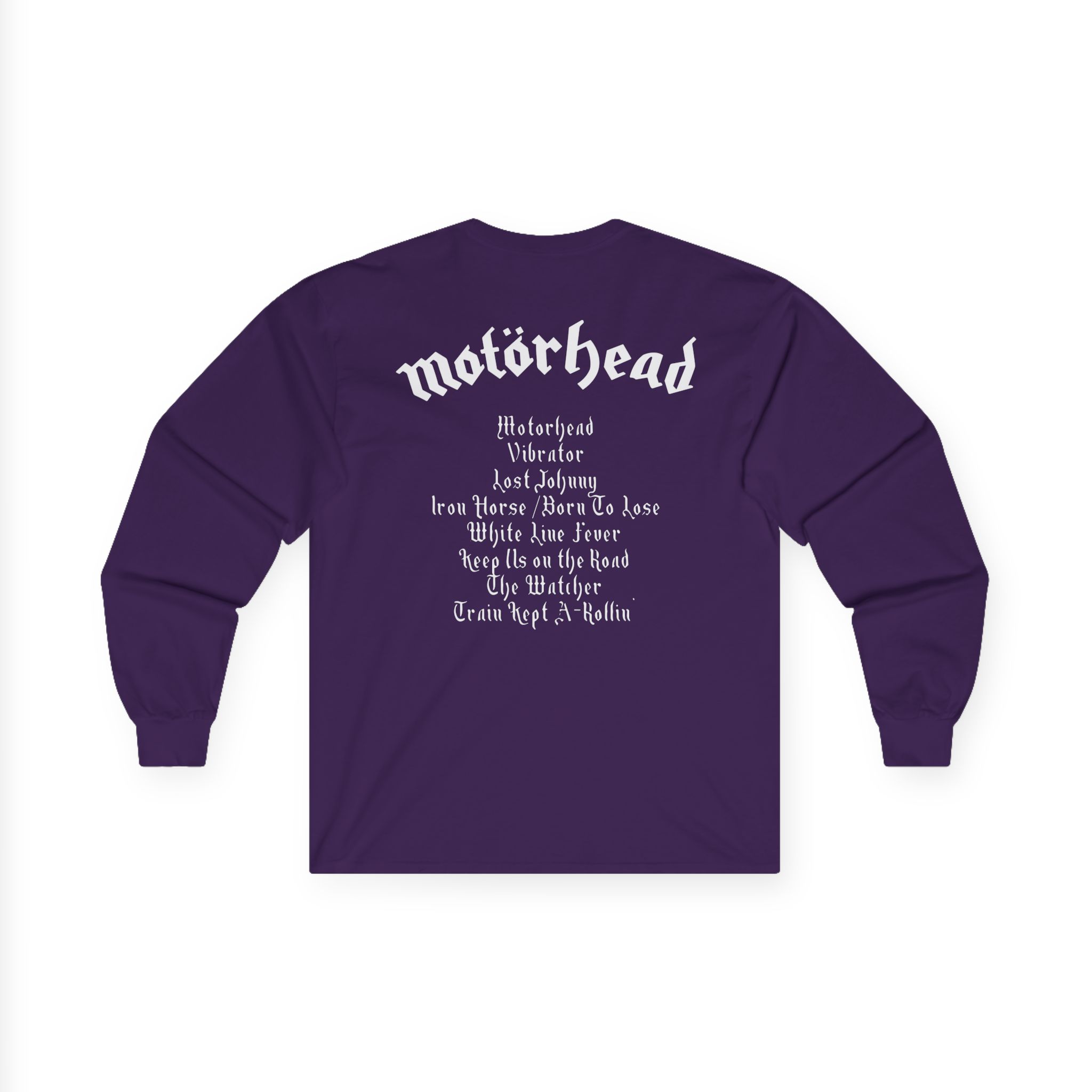 Lemmy Motörhead Tracklist Unisex Ultra Cotton Long Sleeve Tee