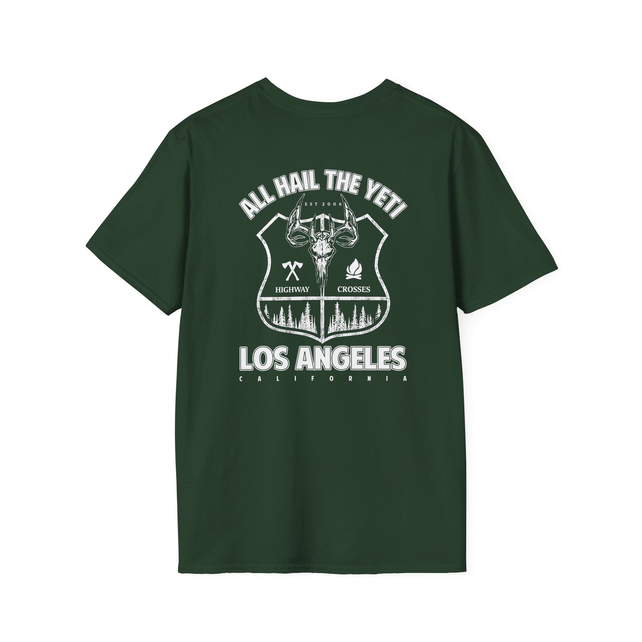 All Hail the Yeti Highway Crosses Unisex Softstyle T-Shirt