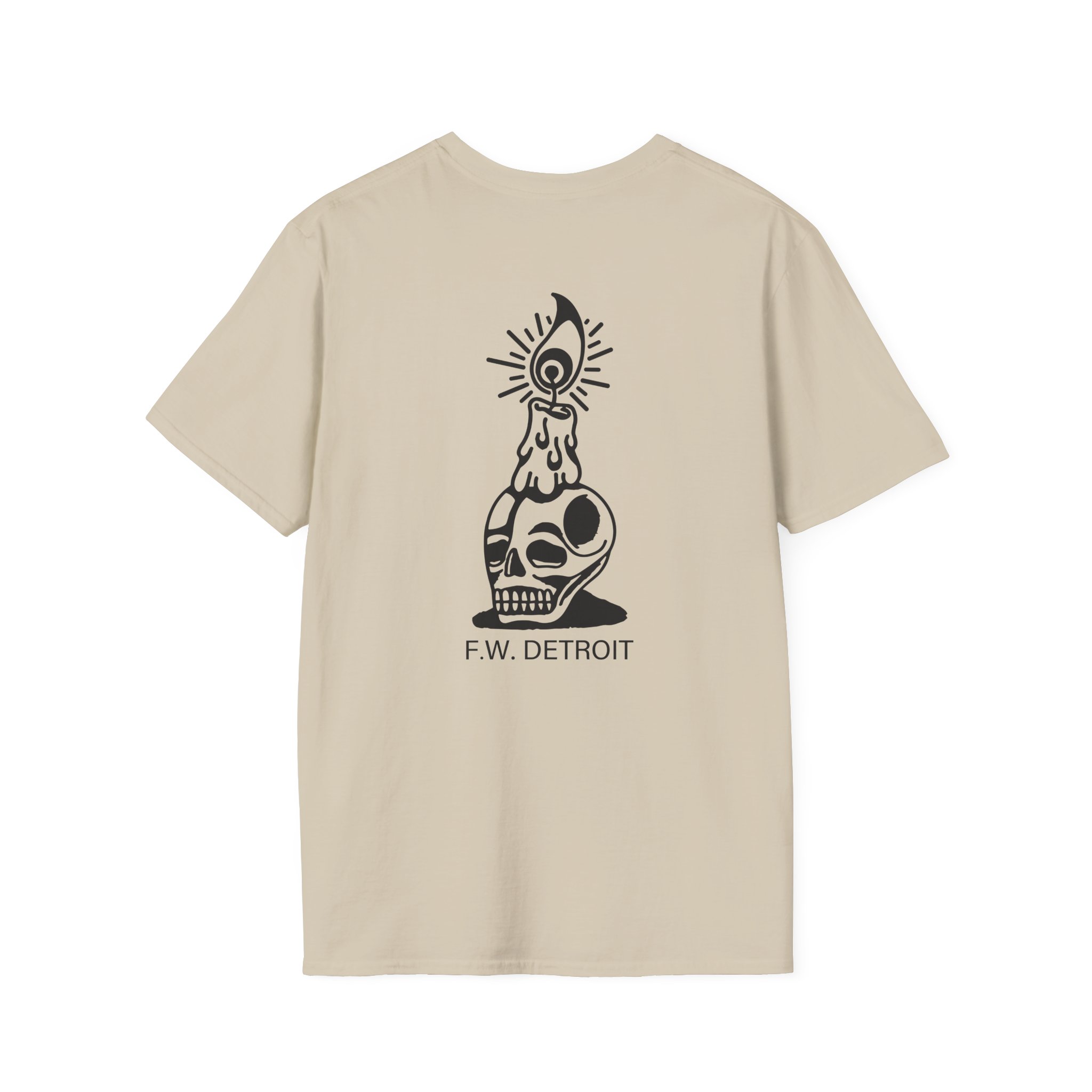 Fireworks Skull Unisex Softstyle T-Shirt