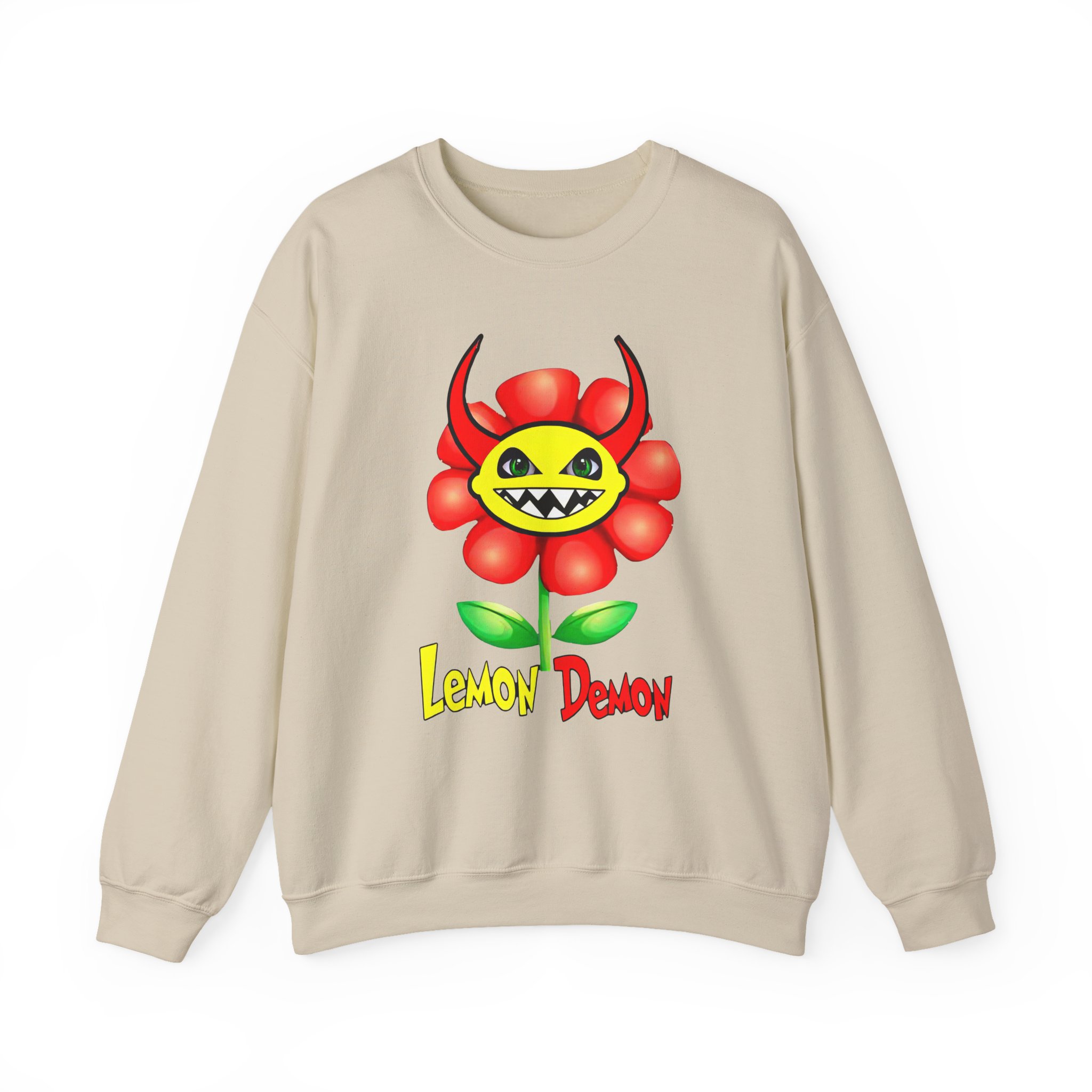 Lemon Demon Flower Unisex Heavy Blendâ„¢ Crewneck Sweatshirt