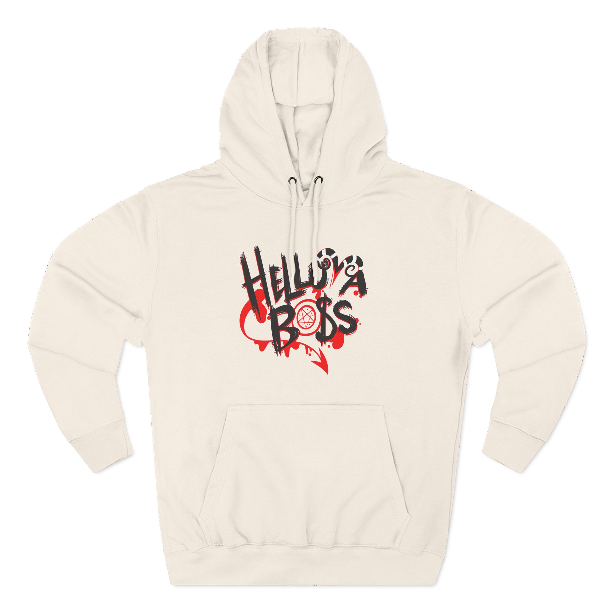 Helluva Boss Logo Three-Panel Fleece Hoodie
