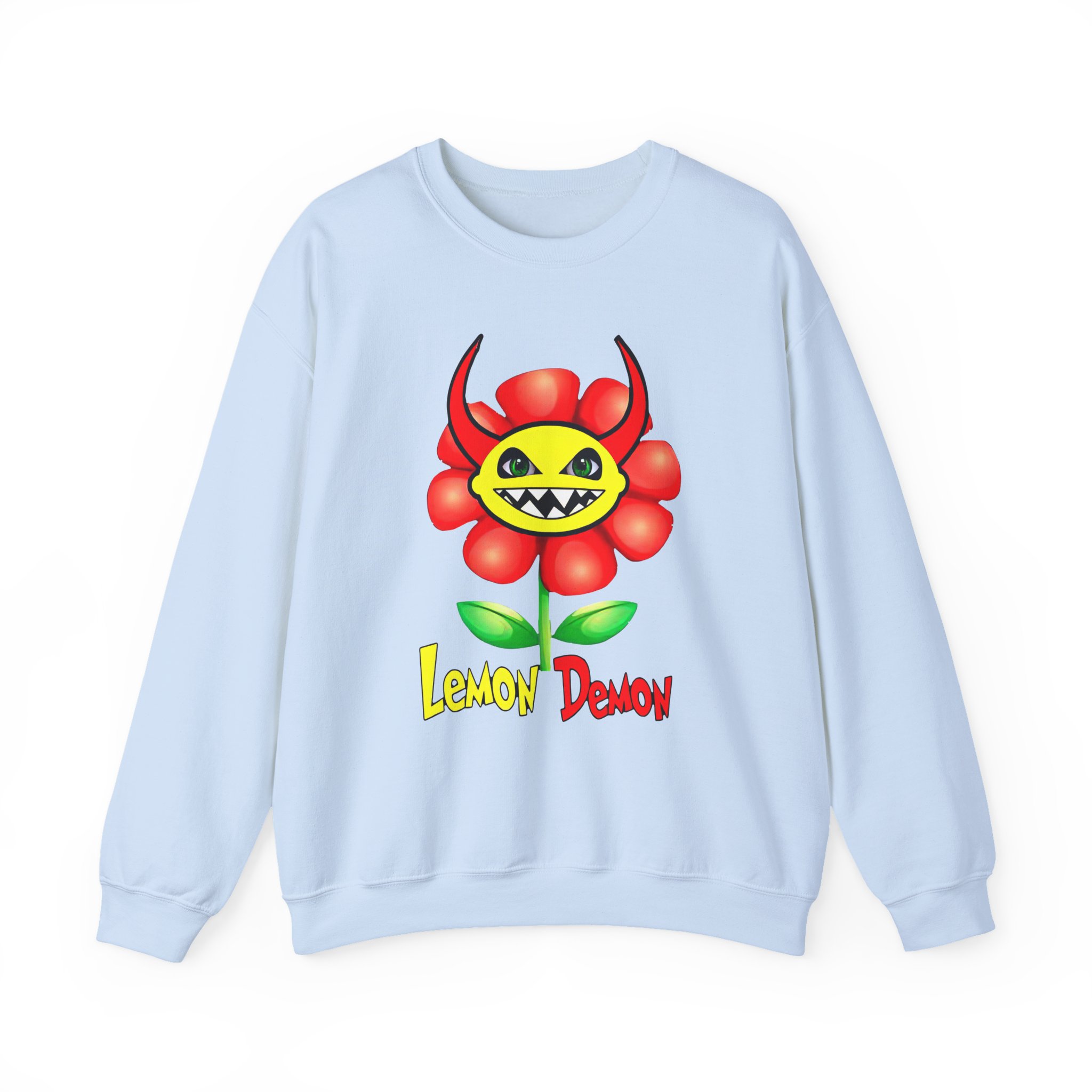 Lemon Demon Flower Unisex Heavy Blendâ„¢ Crewneck Sweatshirt