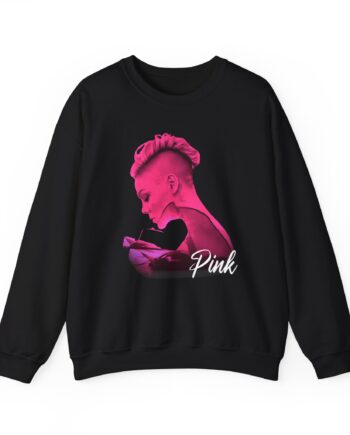 P!nk Silhouette Photo Peach Unisex Heavy Blend™ Crewneck Sweatshirt