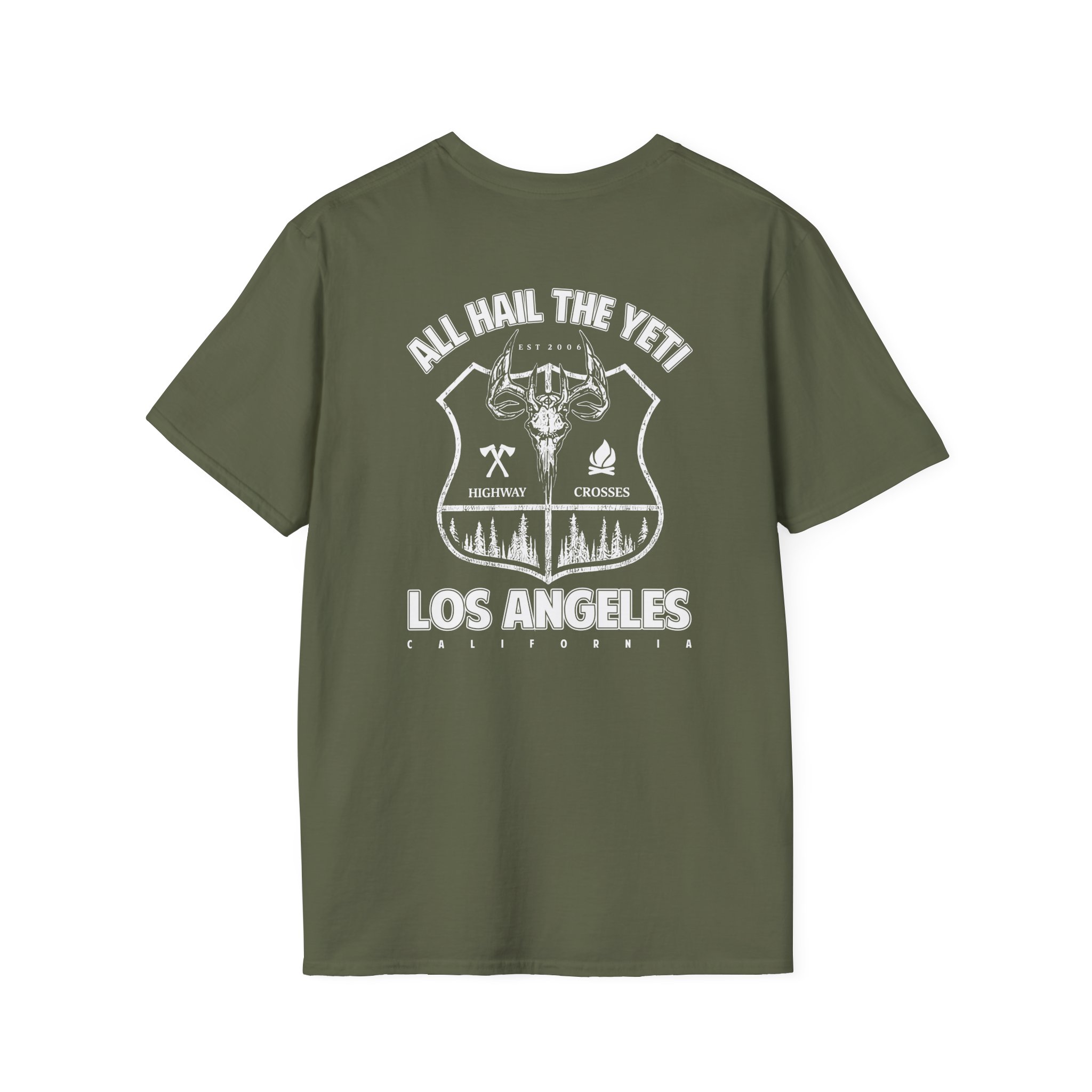 All Hail the Yeti Highway Crosses Unisex Softstyle T-Shirt