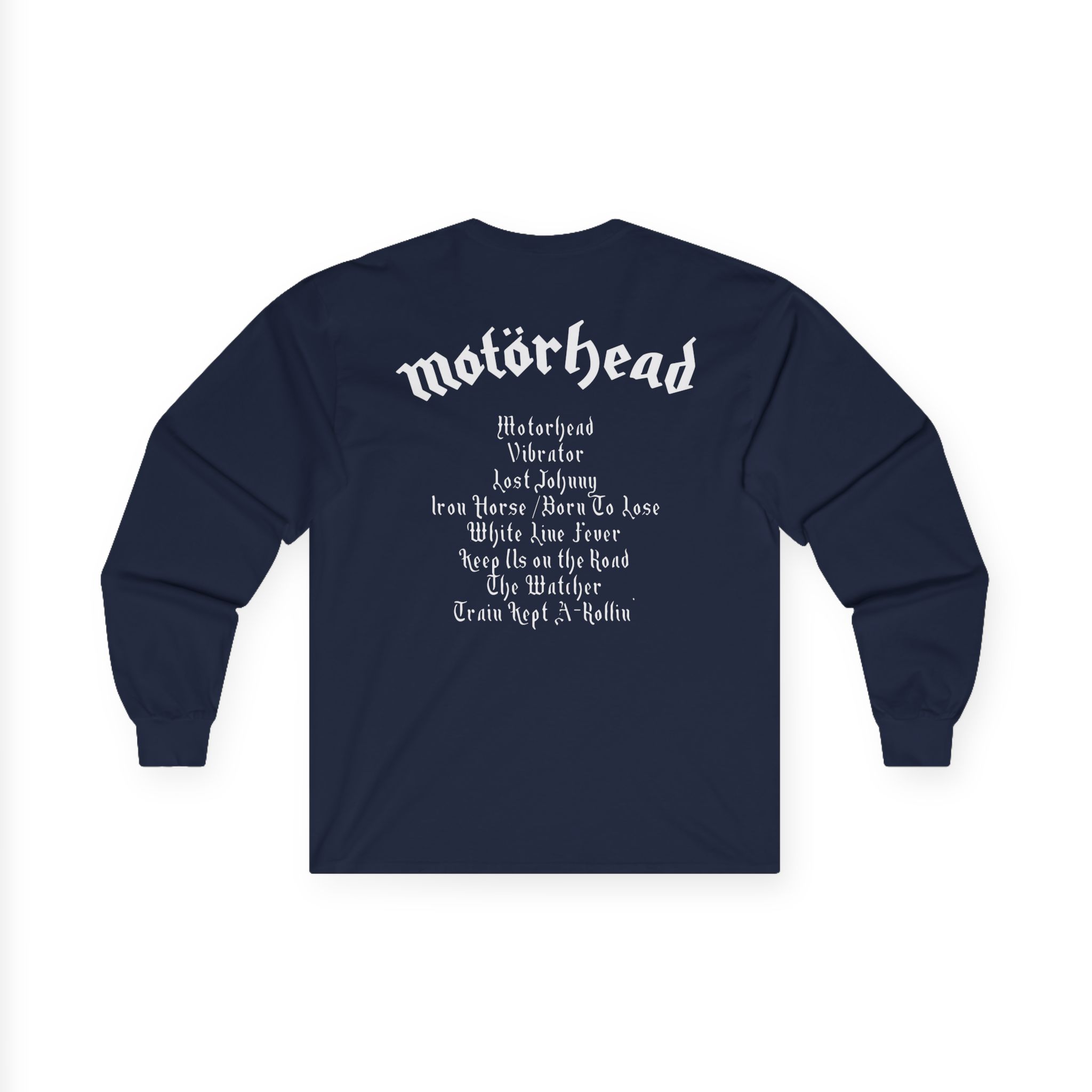 Lemmy Motörhead Tracklist Unisex Ultra Cotton Long Sleeve Tee