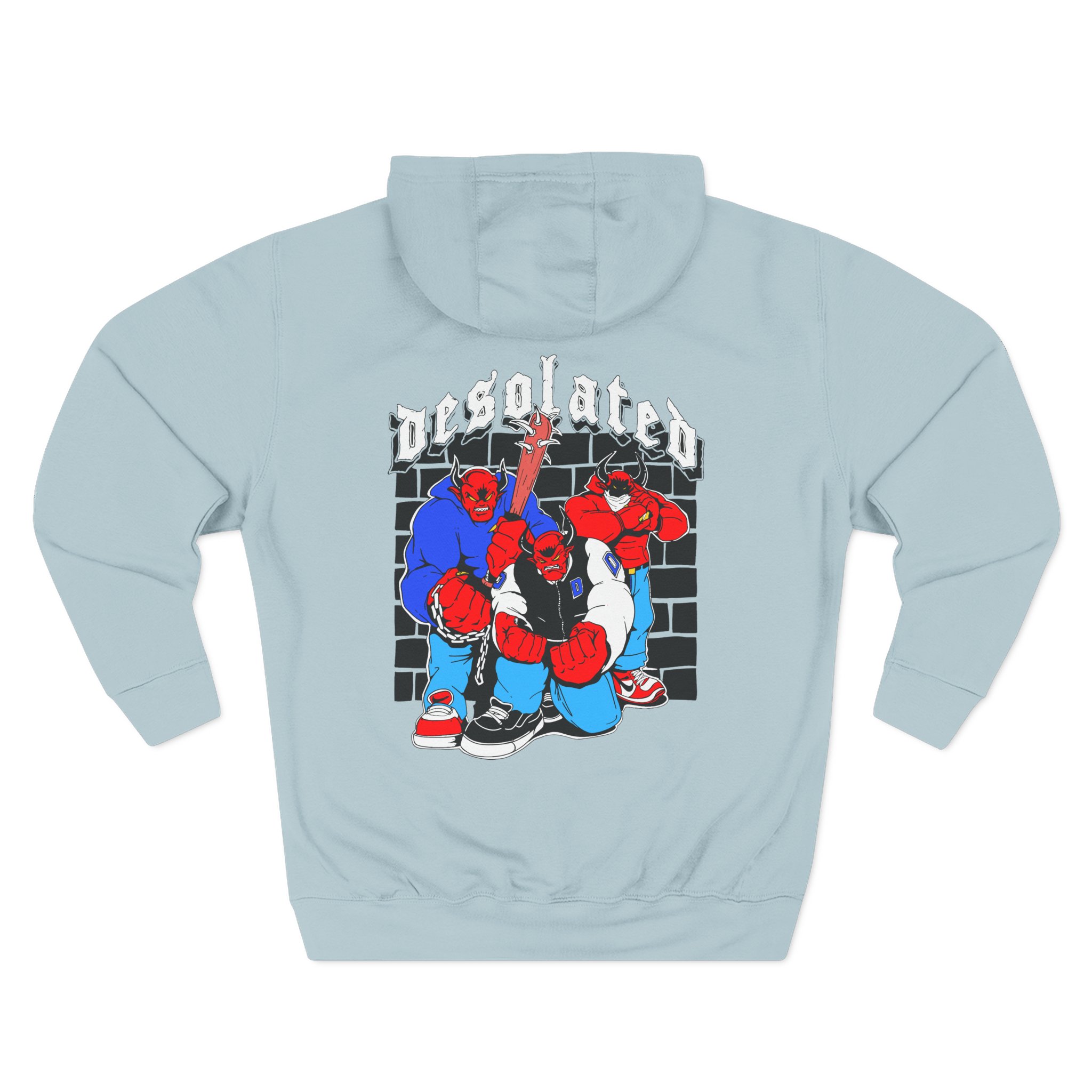 Desolated Three-Panel Fleece Hoodie