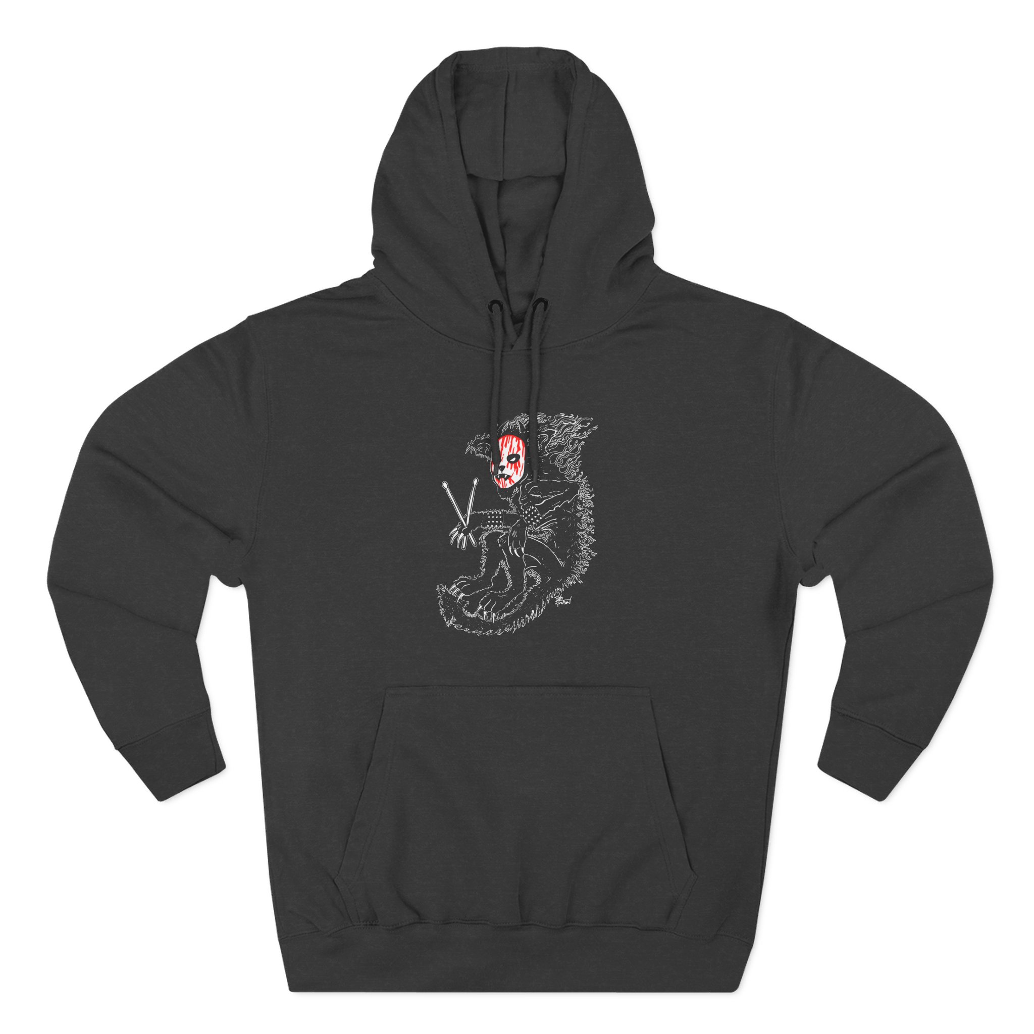 Murderdolls Joey Jordison Joey Cat Blood Mask Three-Panel Fleece Hoodie