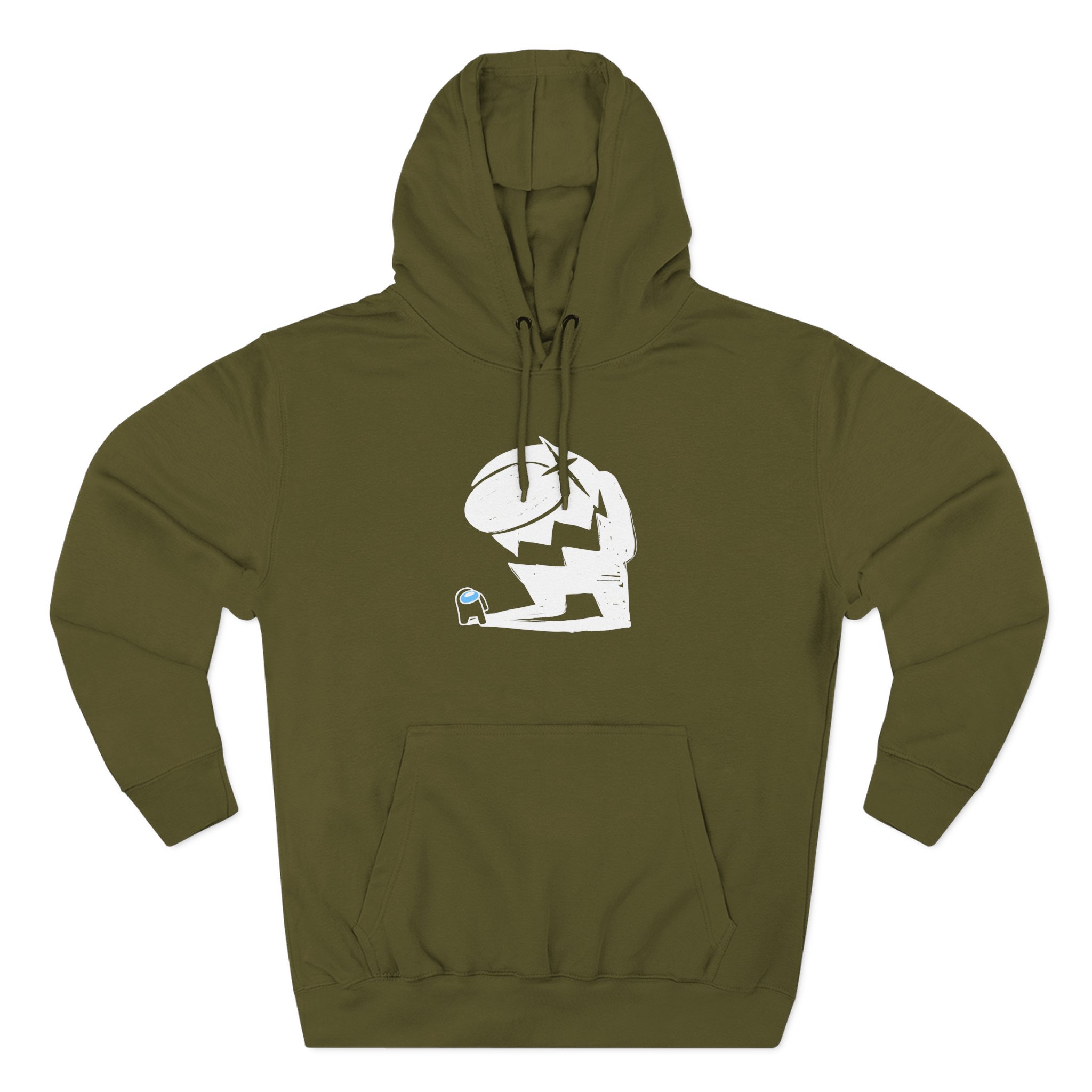 Among Us Impostor Black Shadow Three-Panel Fleece Hoodie