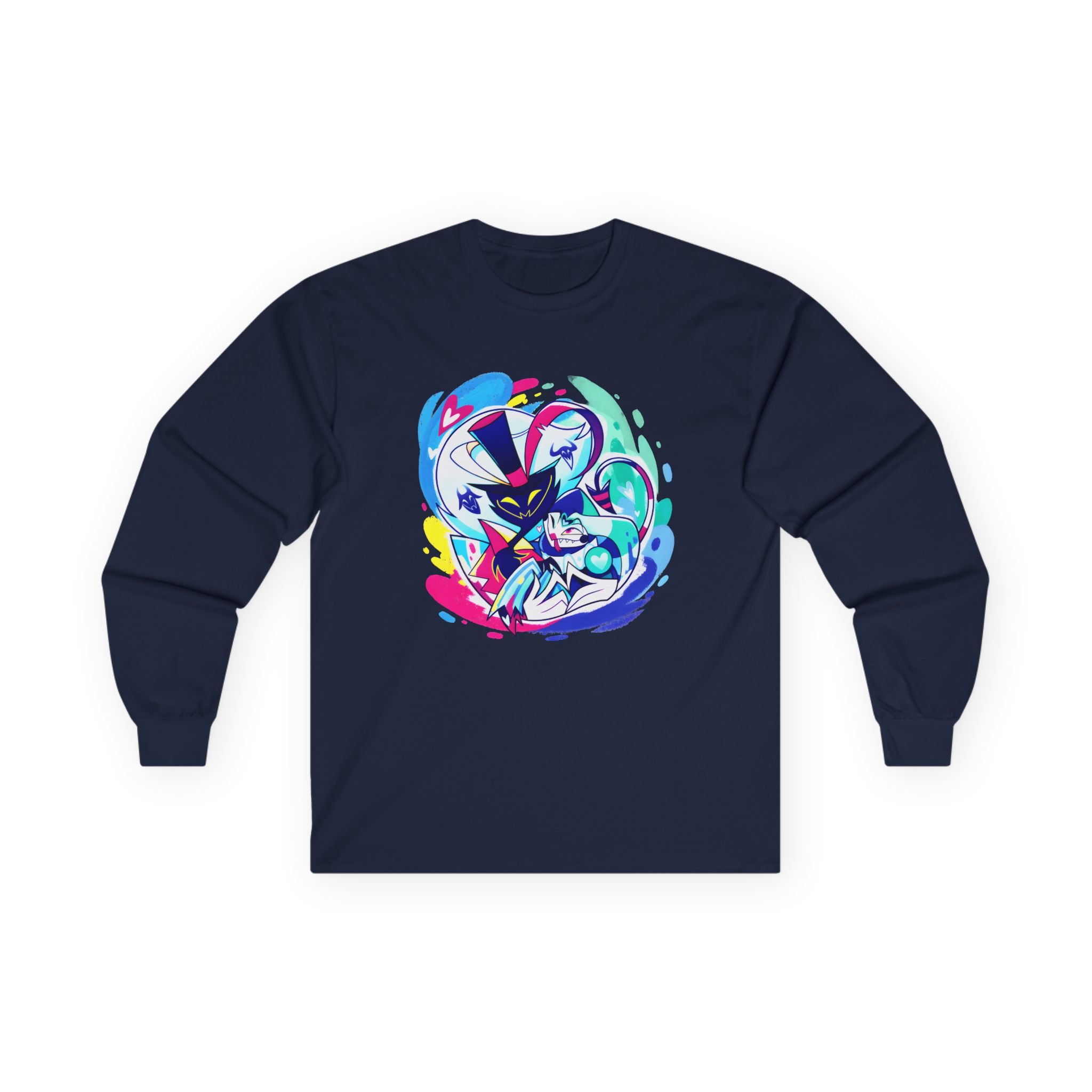 Helluva Boss Ozzie & Fizz Micro Ribbed Unisex Ultra Cotton Long Sleeve Tee