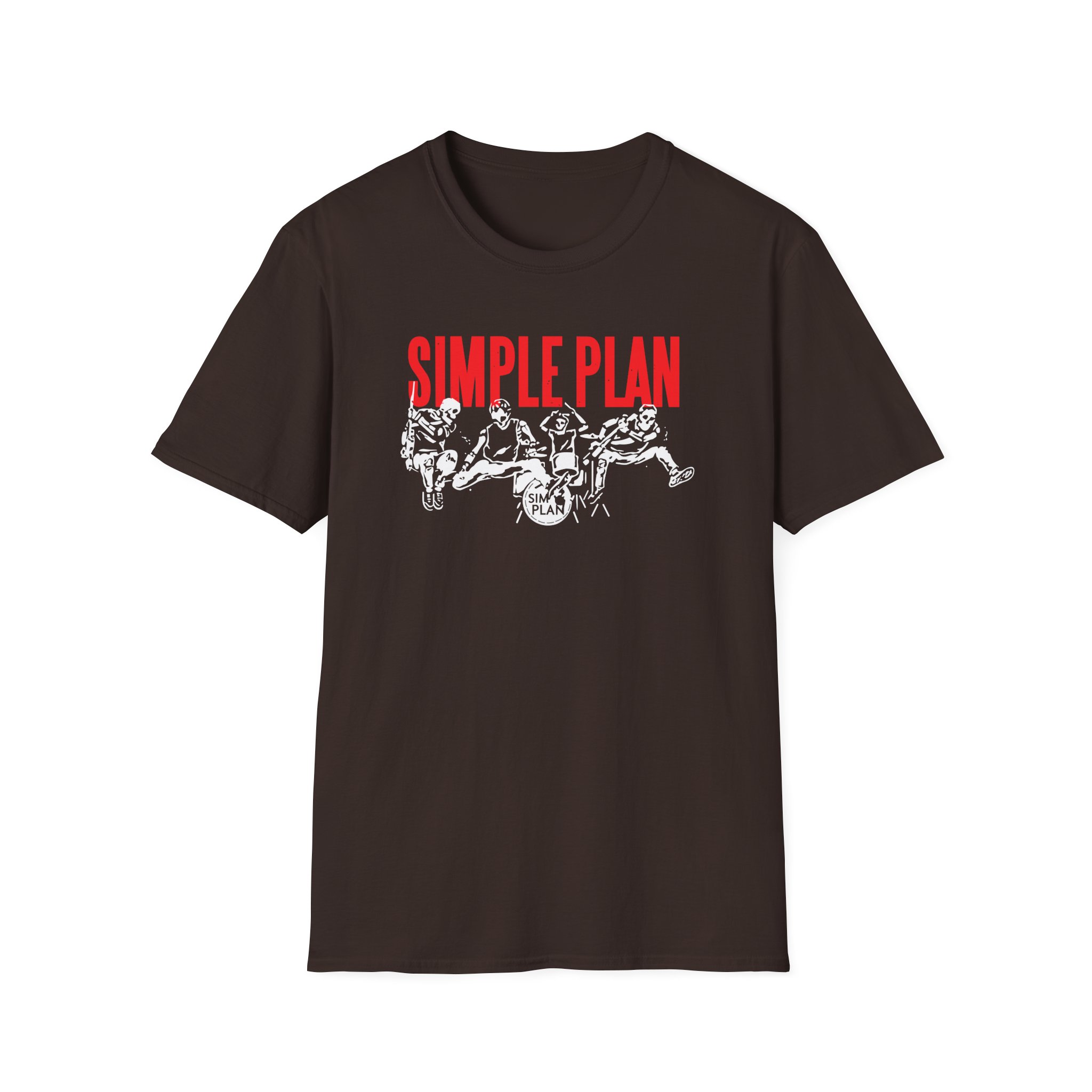 Simple Plan Live Skeleton Unisex Softstyle T-Shirt